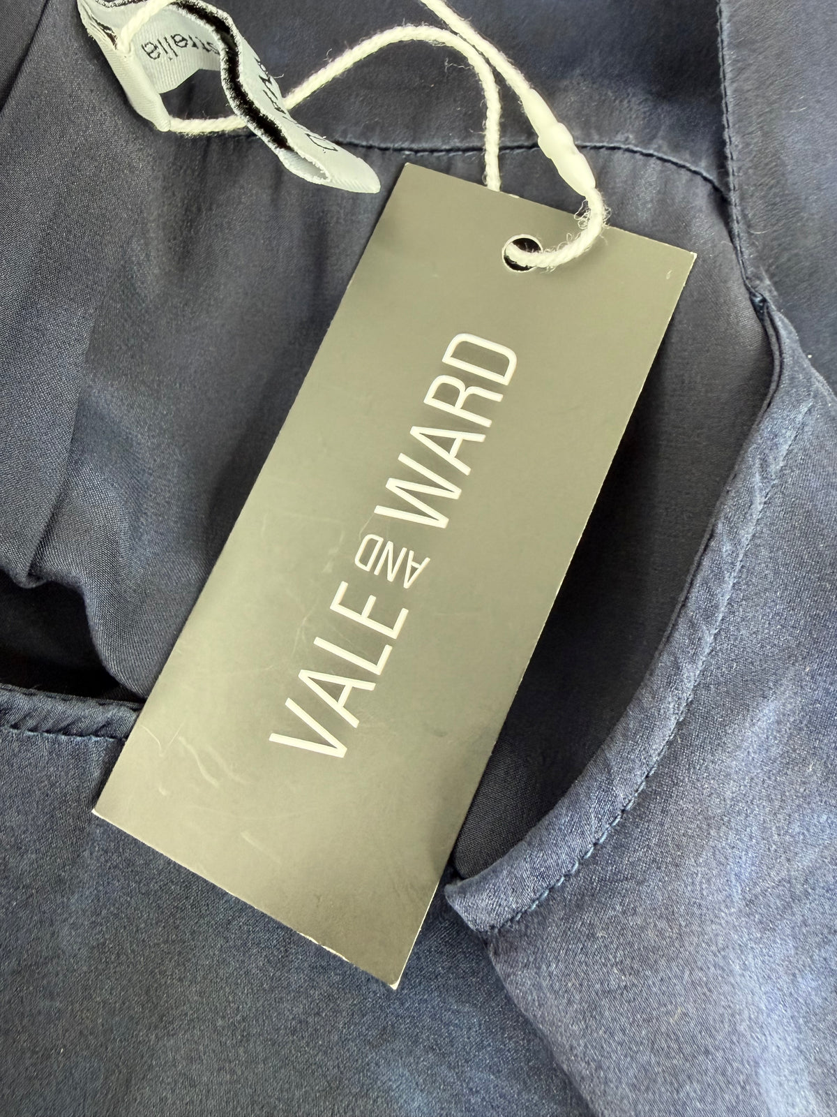 Vale & Ward Hand Dyed Navy 'Seline' Silk Tunic NWT - AU8/10