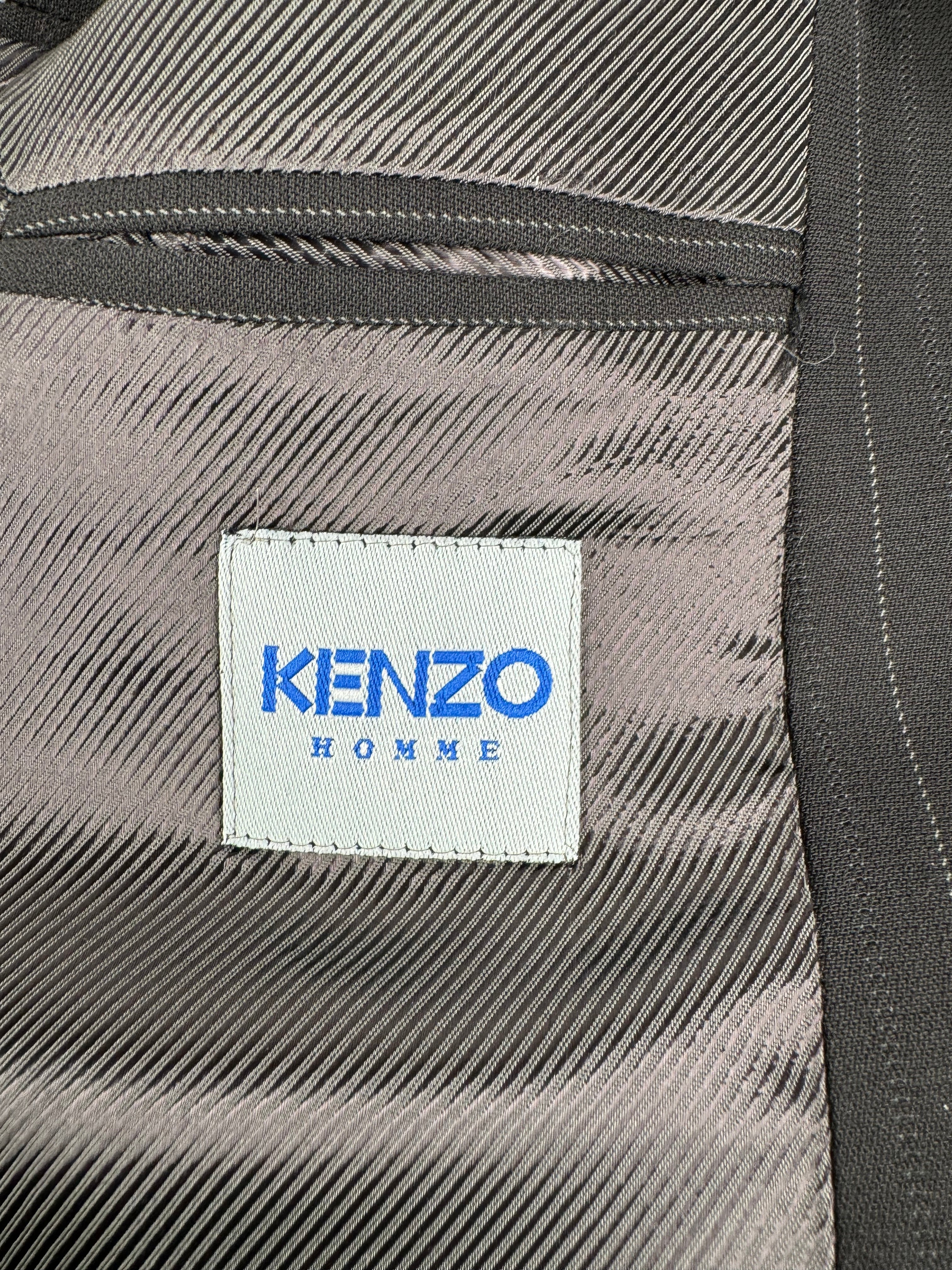 Kenzo Homme Black Pinstriped Suit - 52