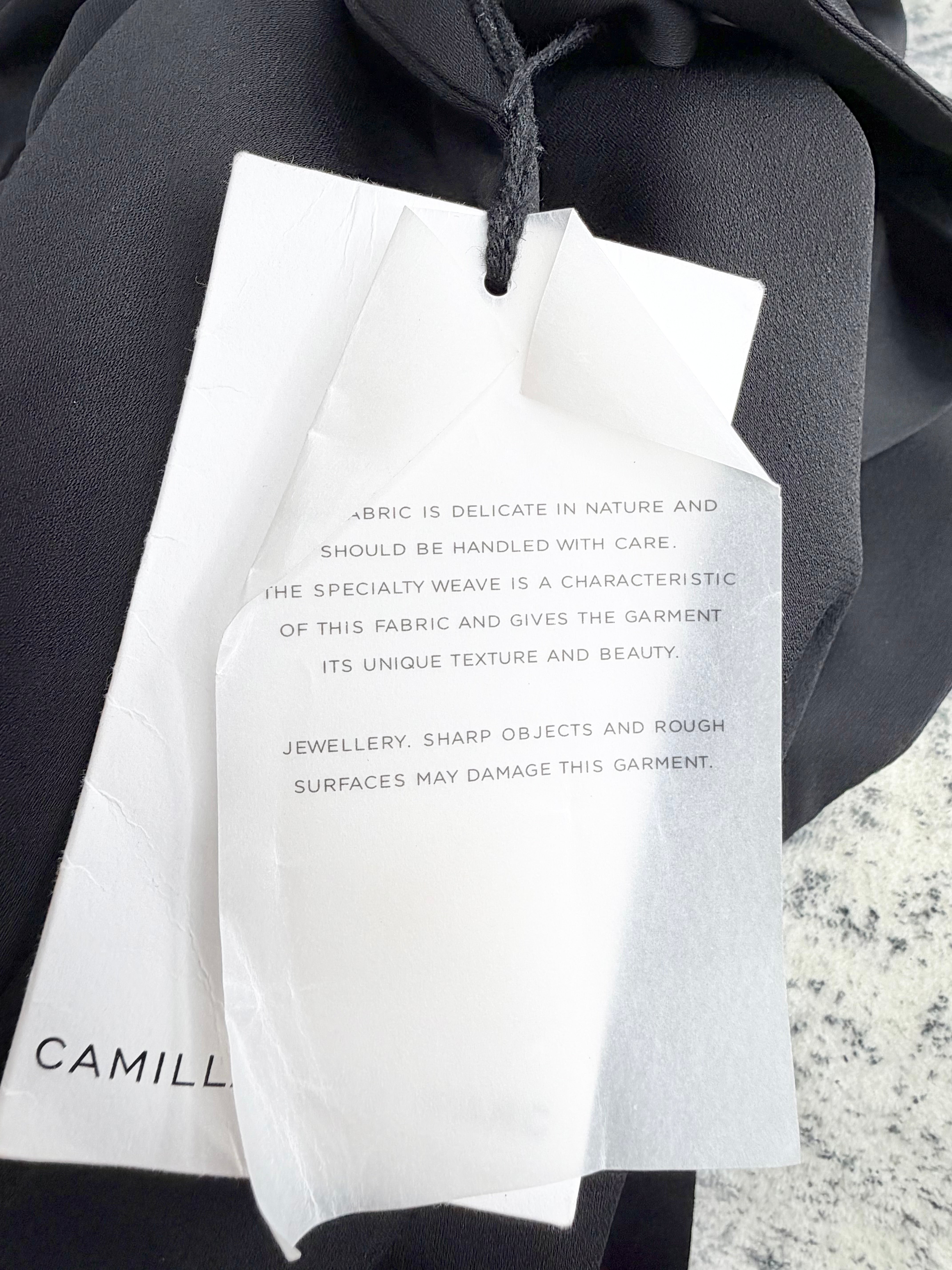 Camilla & Marc Black 'Mercury Belted Blouse' NWT - AU8