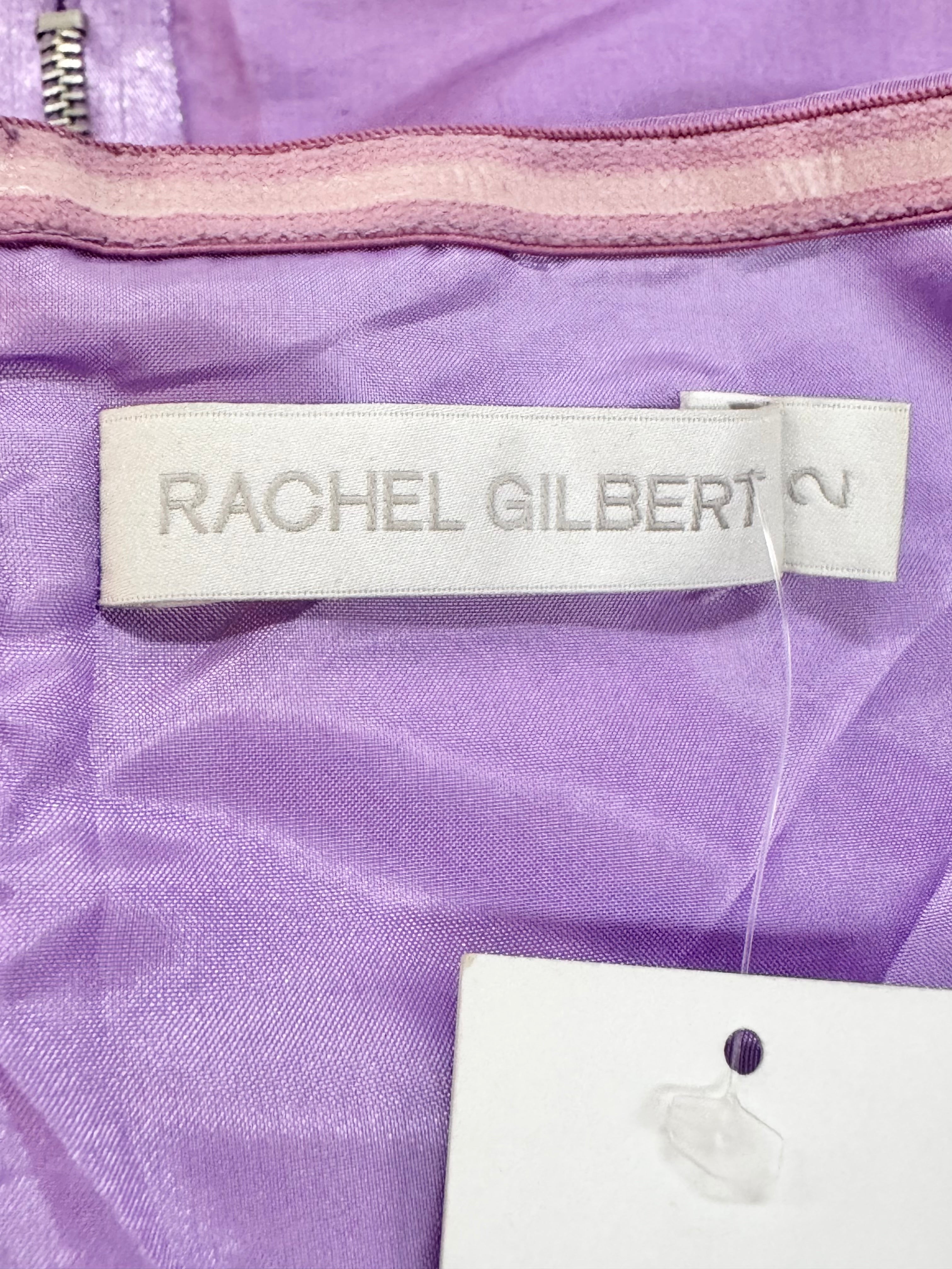 Rachel Gilbert French Lilac 'Pixie' Raw Silk Dress NWT - AU10