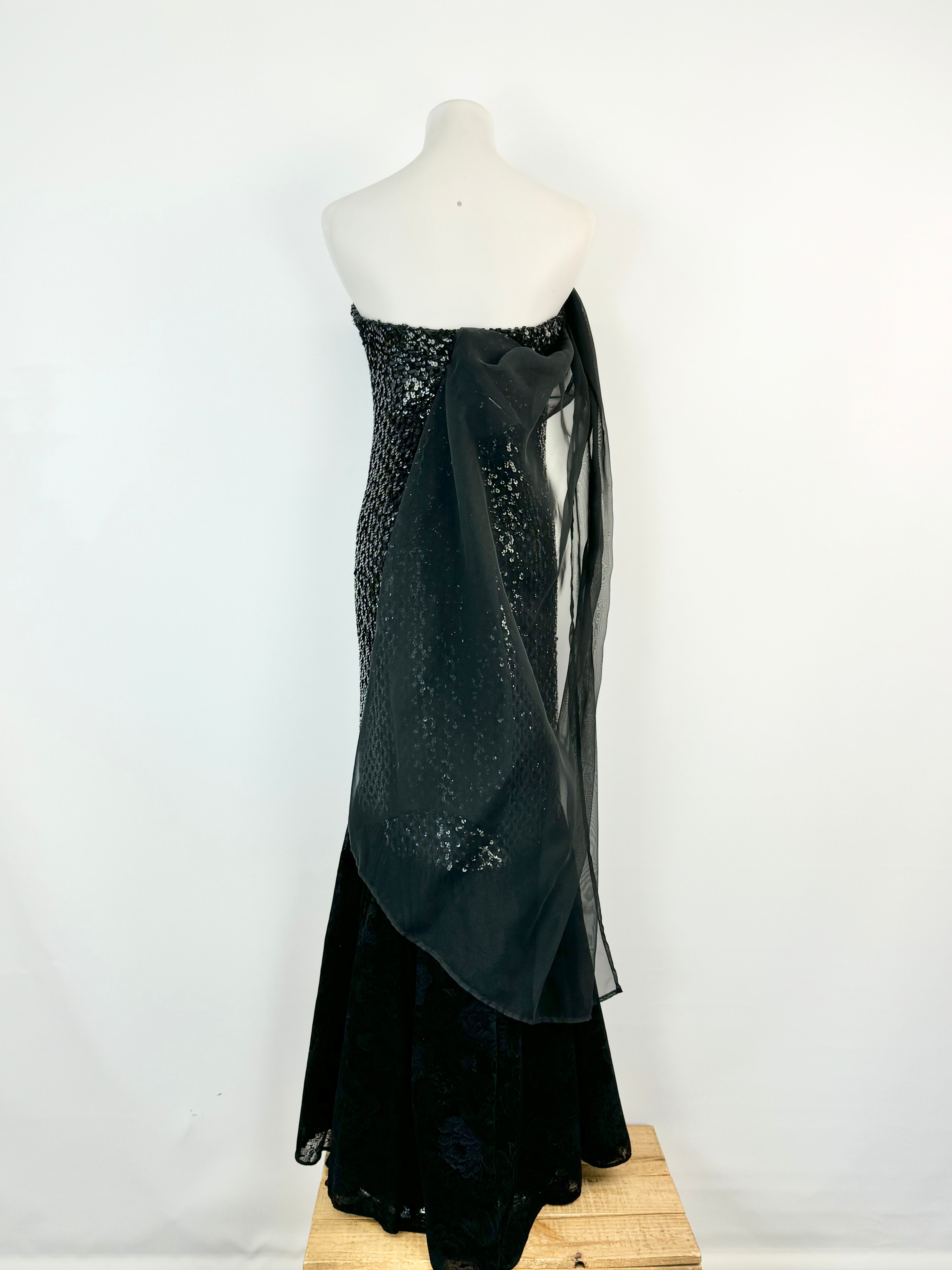 Berchelle Black Sequin Formal Dress - AU8