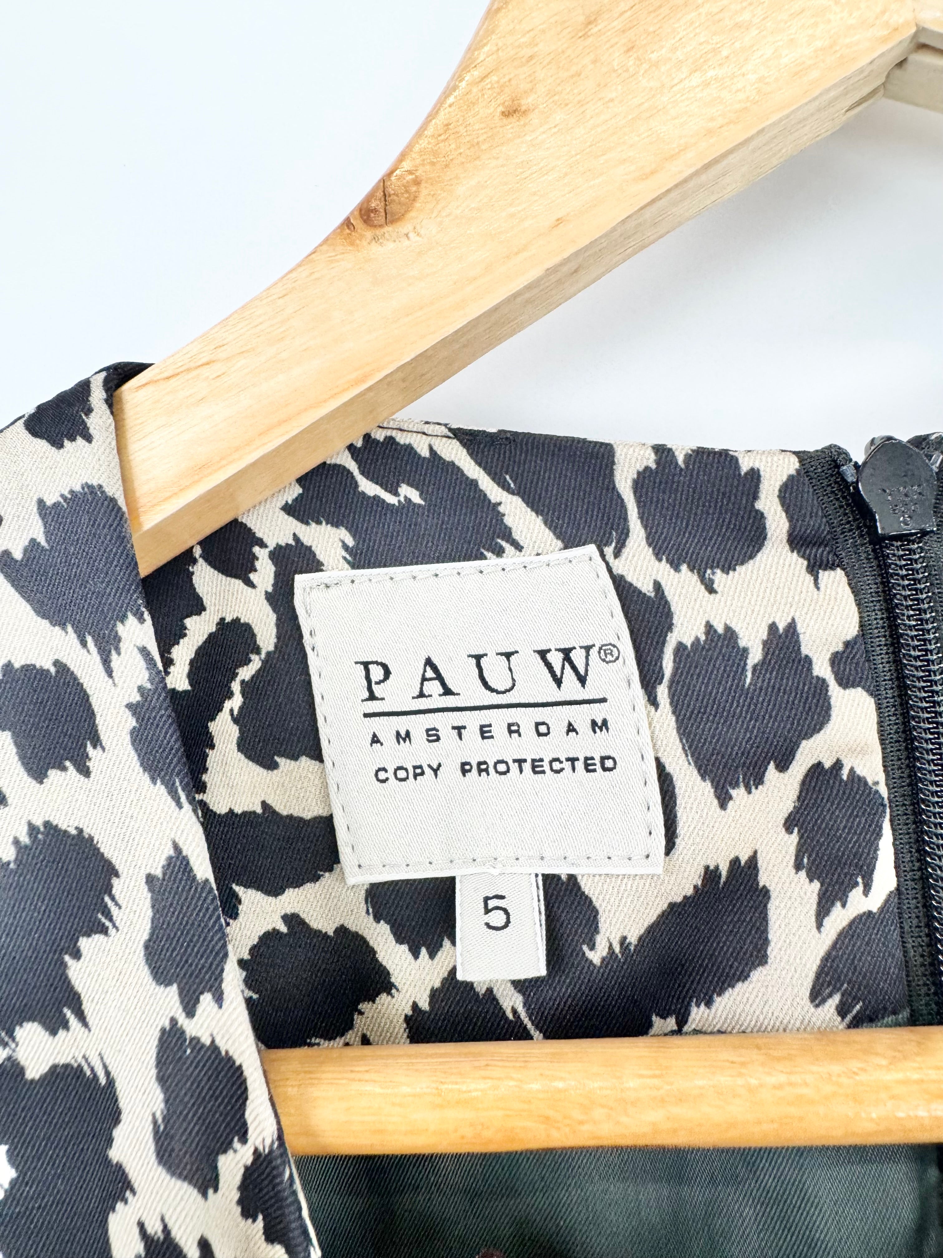 Pauw Amsterdam Leopard Print Shift Dress - AU12/14