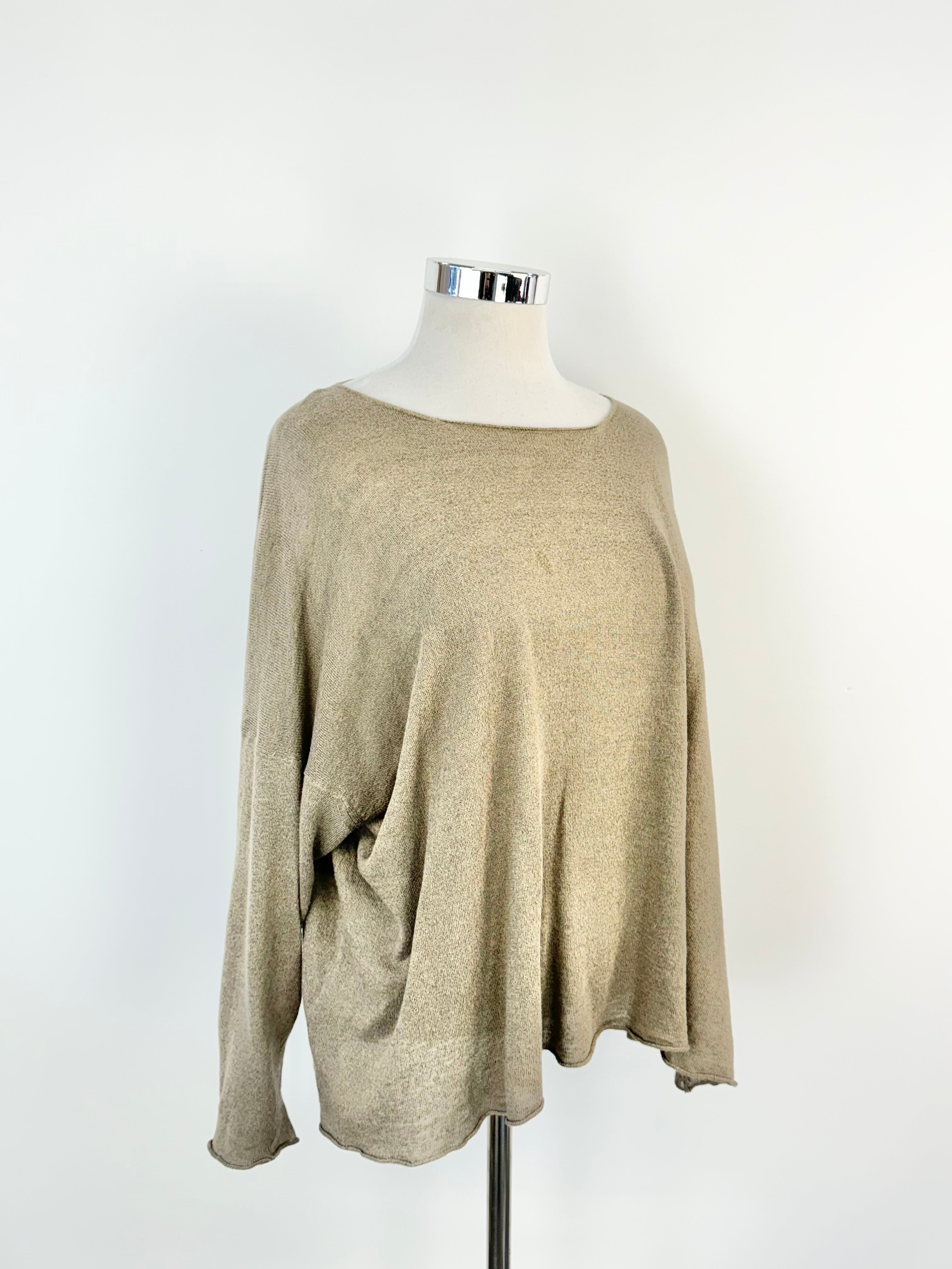 Eskander Tawny Linen & Cotton Relaxed Fit Long Top - AU10