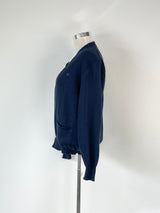 Vintage 90s Creation Pierre Cardin Navy Blue Cardigan - L