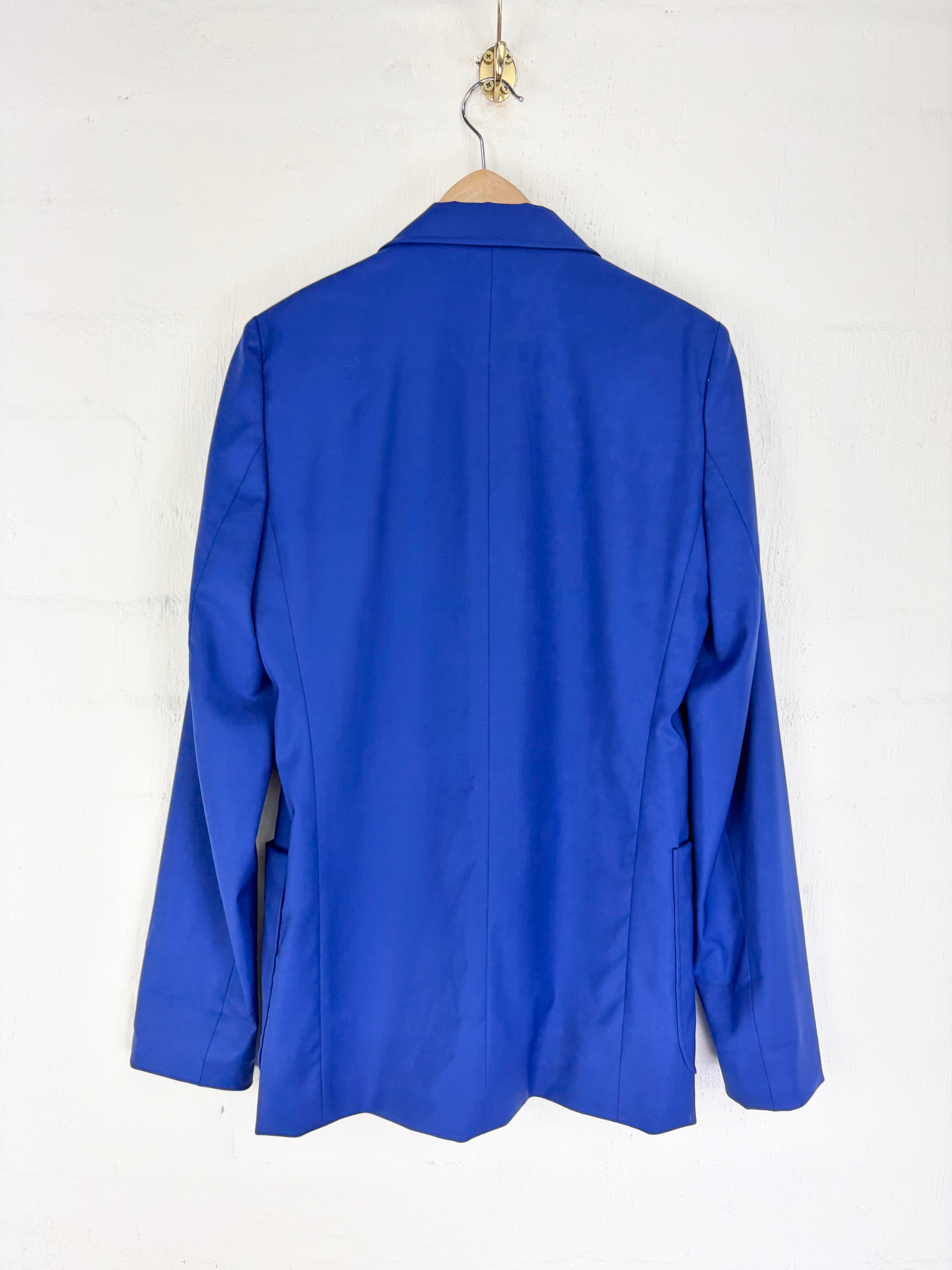 Victoria Beckham Cobalt Blue Tailored Wool Blazer - AU12