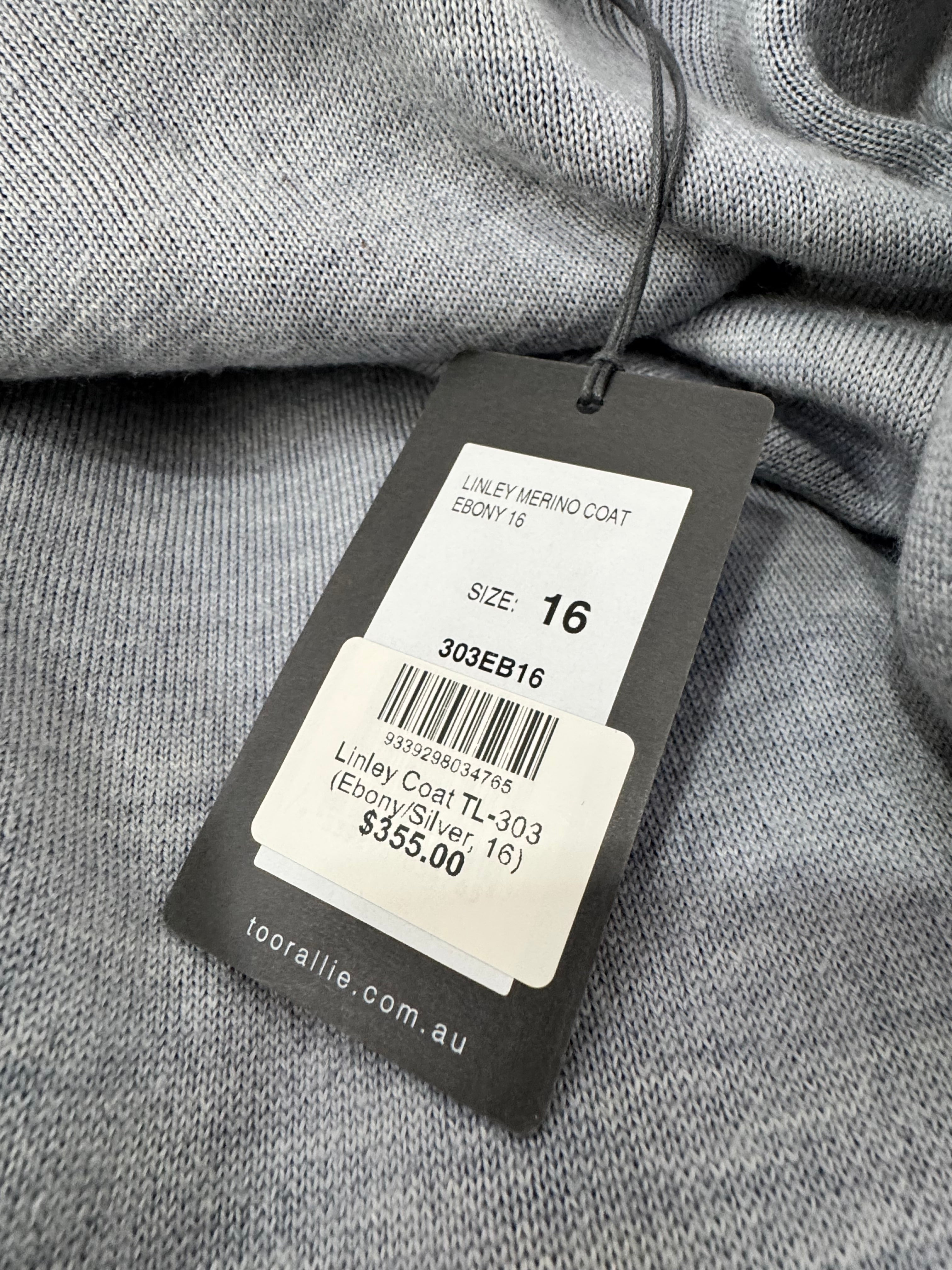 Toorallie 'Linley' Merino Coat NWT - AU16