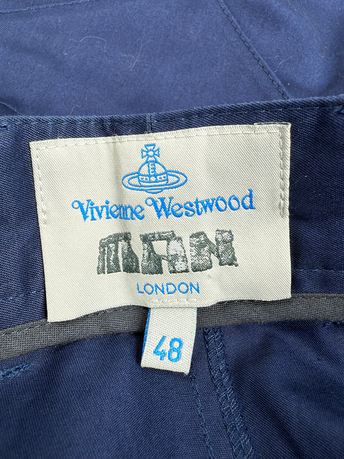 Vivienne Westwood Man Dark Prussian Blue Cotton Slacks - 48