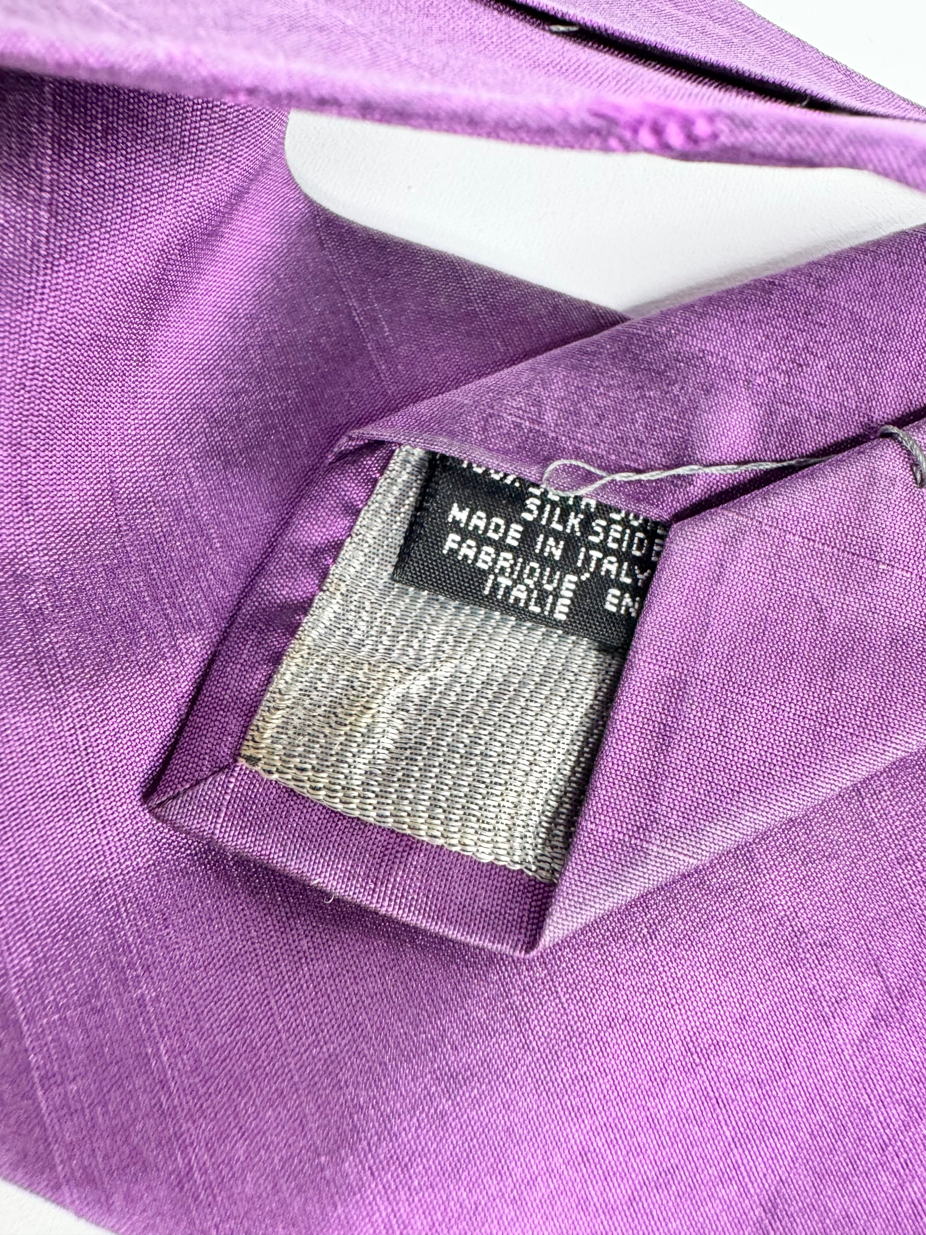 Dolce & Gabbana Violet Raw Silk Tie