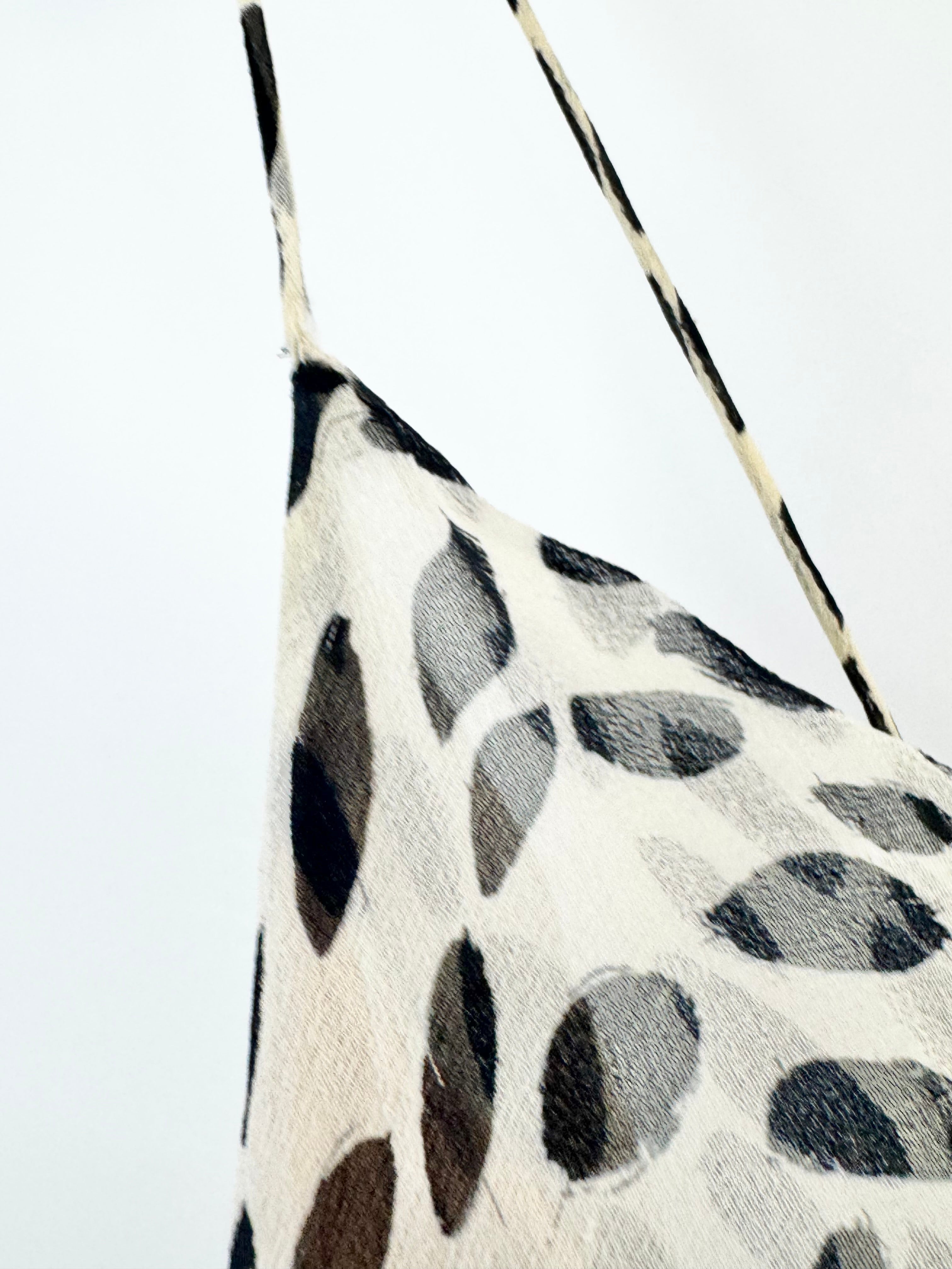 Carla Zampatti Black & White Bias Cut Silk Gown - AU10