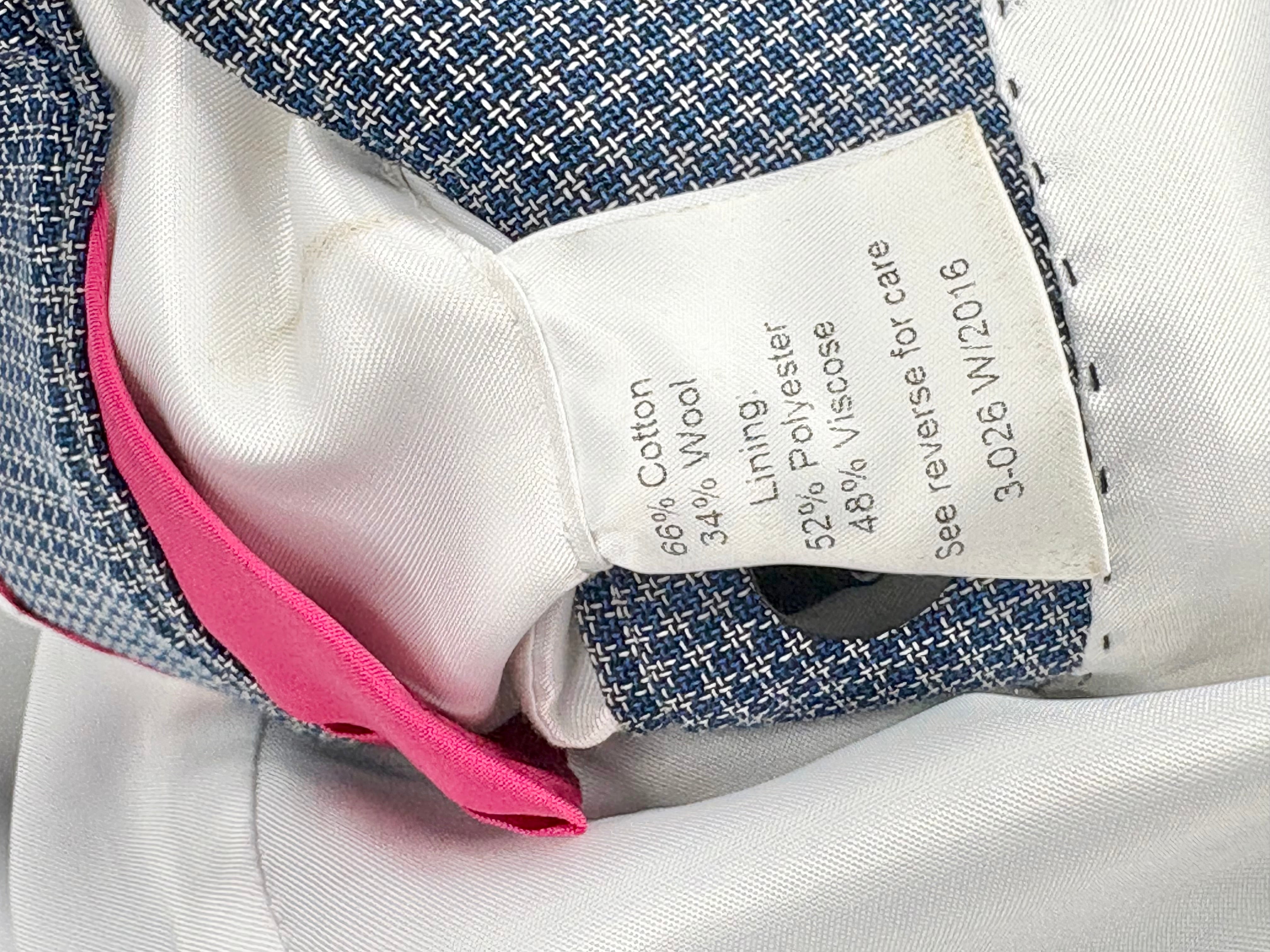 Calibre Blue Micro-Pattern Wool-Blend 2pc Suit - 36/28