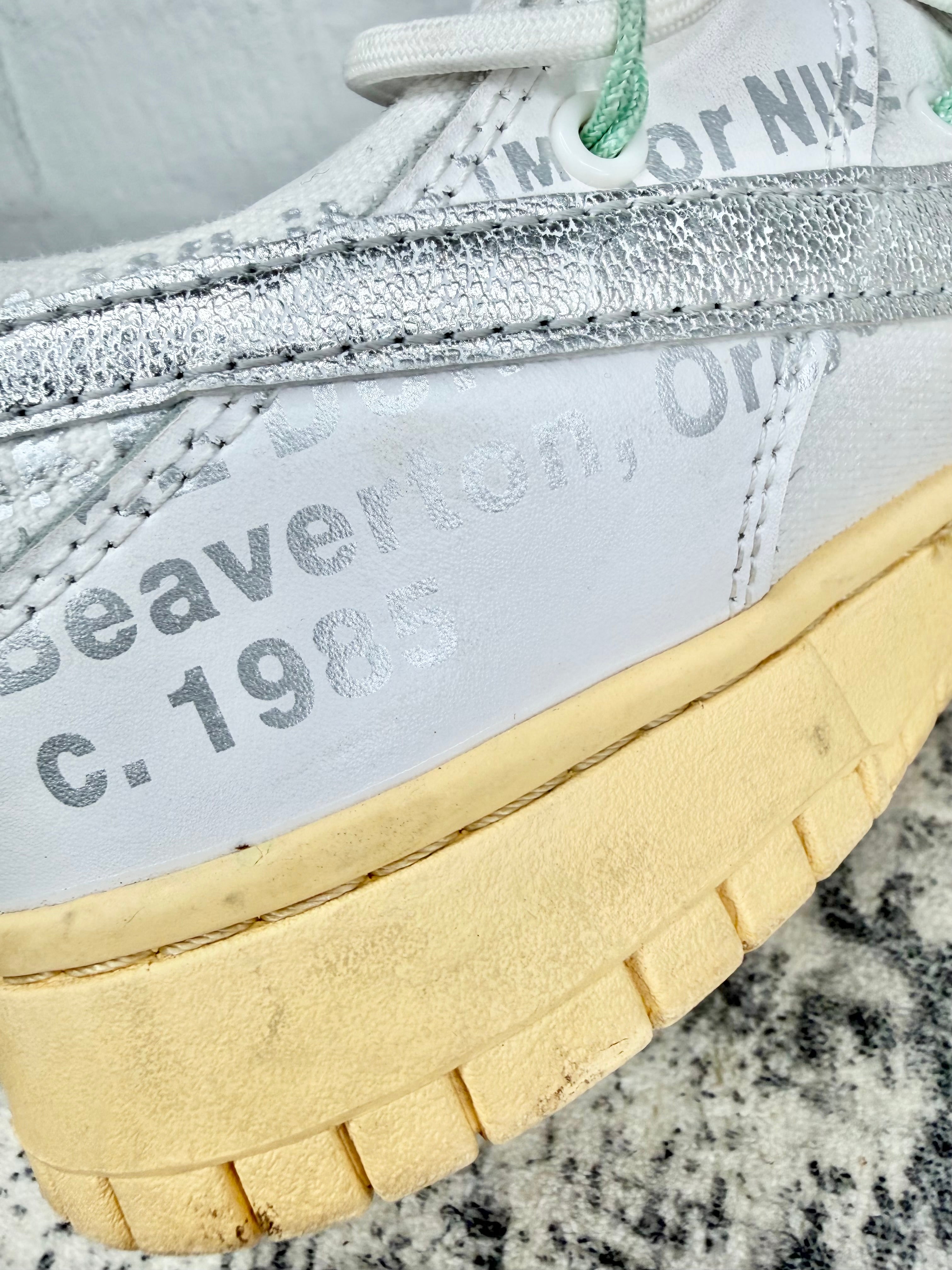 Off-White x Nike Dunk Low "01 OF 50" Tripe White Sneakers - EU41