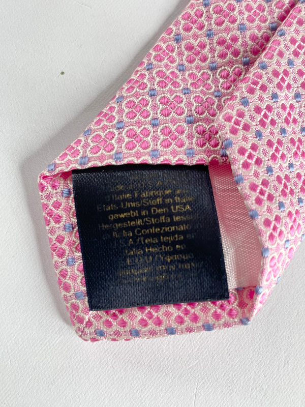 Brooks Brothers Pink Silk Microfloral Patterned Tie