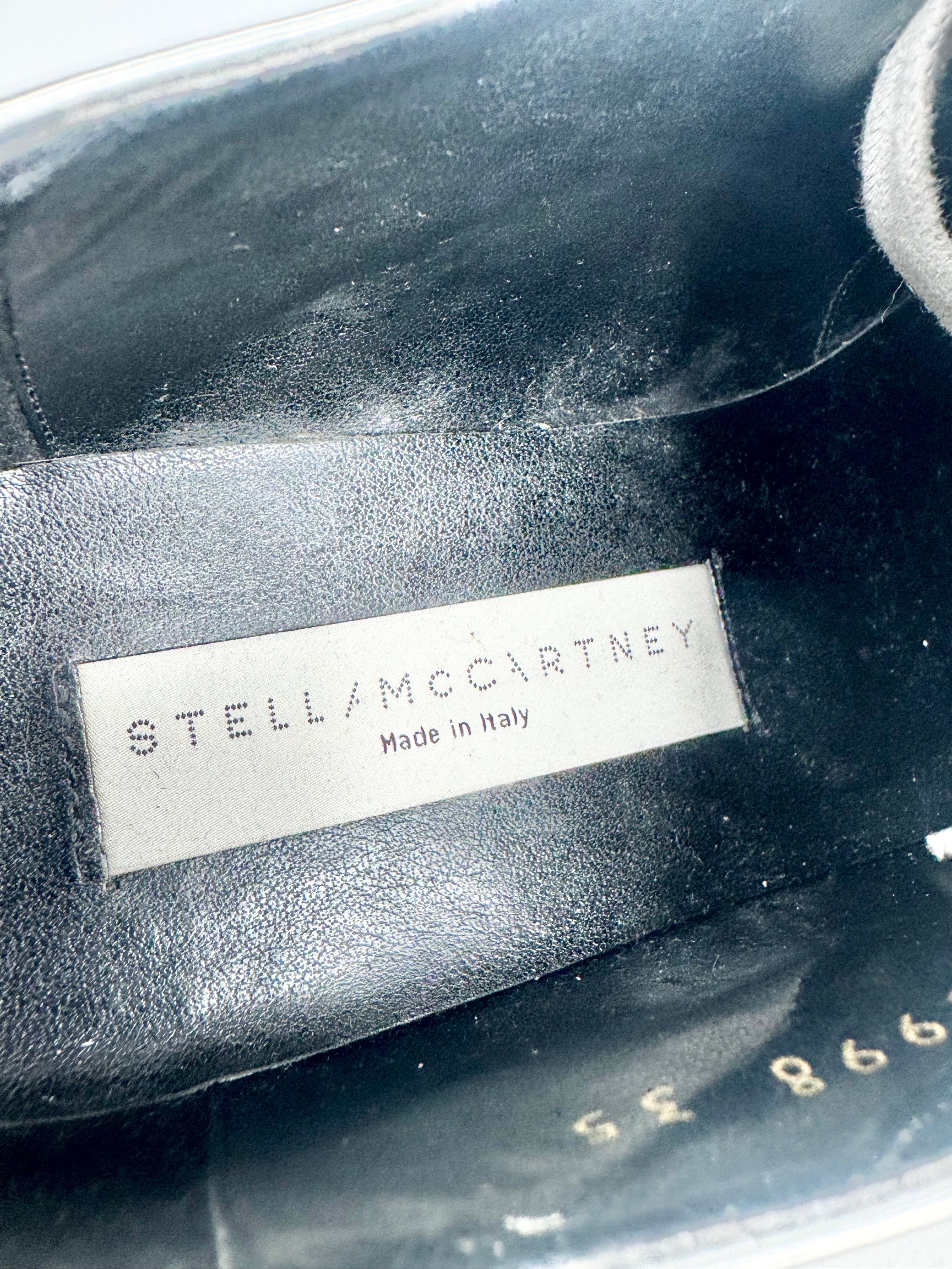 Stella McCartney Silver 'Elyse' Platform Lace Ups - EU35