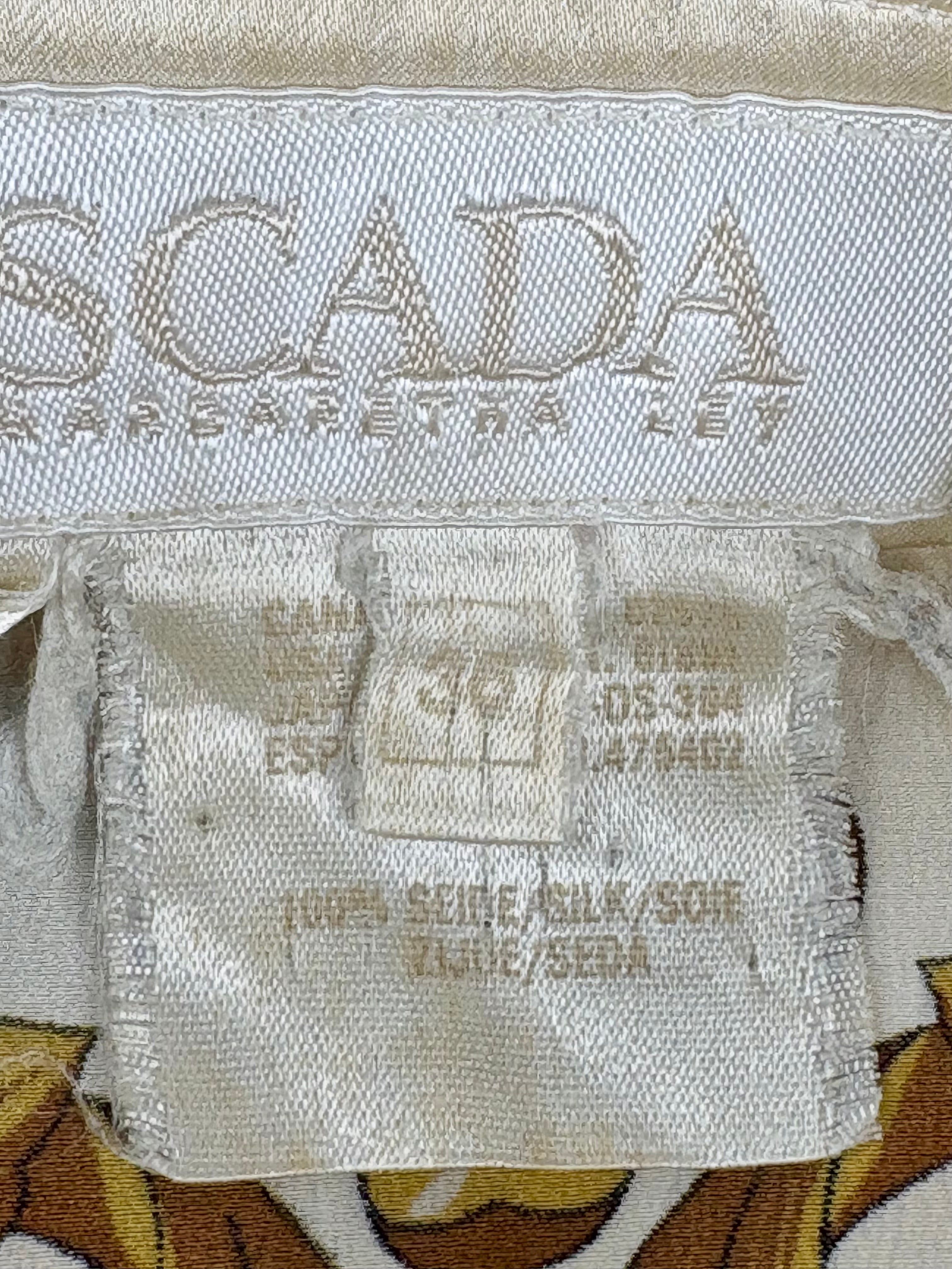 Escada by Margaretha Ley Vintage Majolica Pattern Silk Blouse - AU8