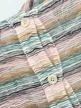 YMC London Multicolour Striped 'Perhacs' Sheer Dress - AU8