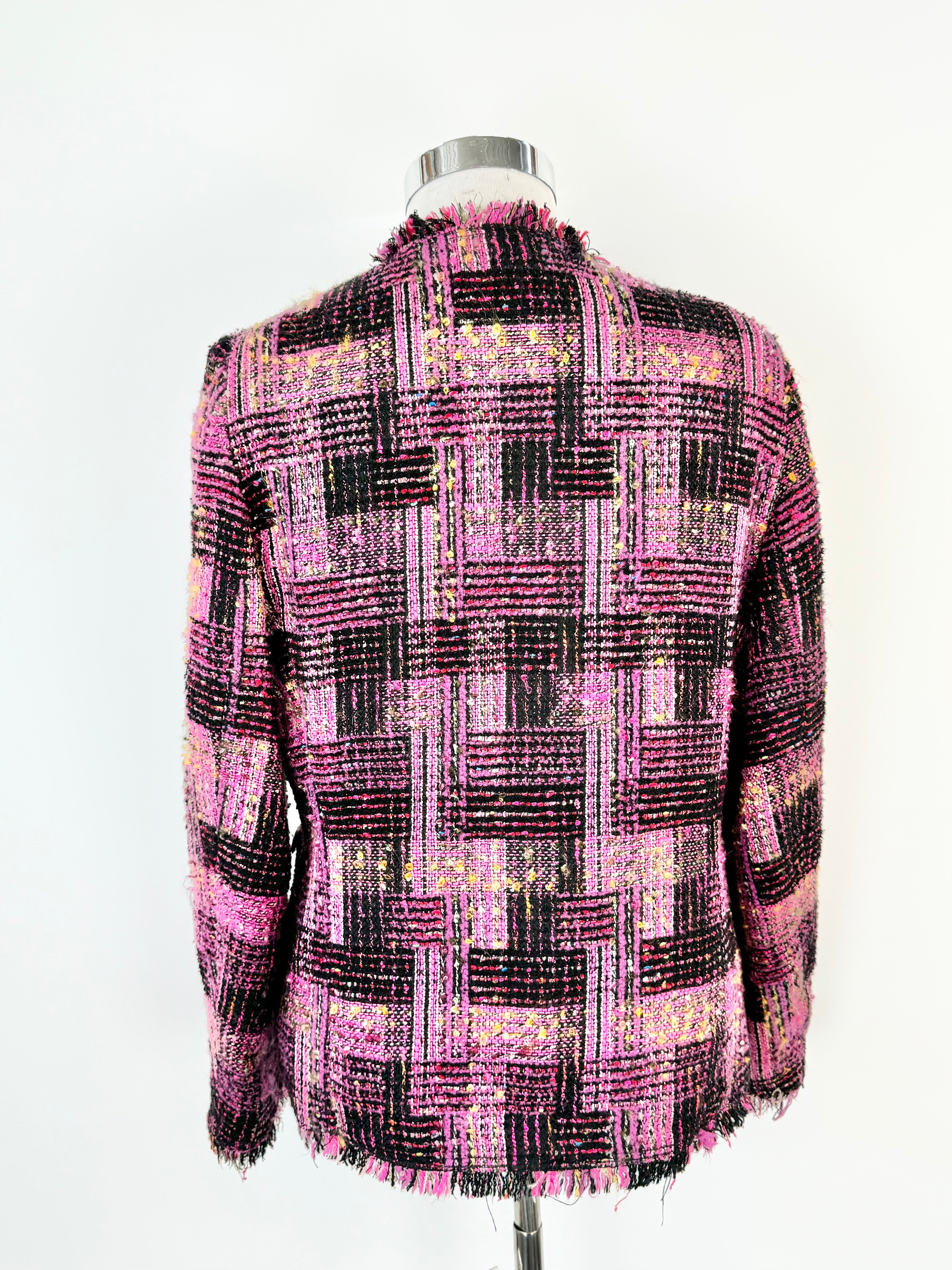 Basler Hot Pink Tweed Blazer - AU16/18