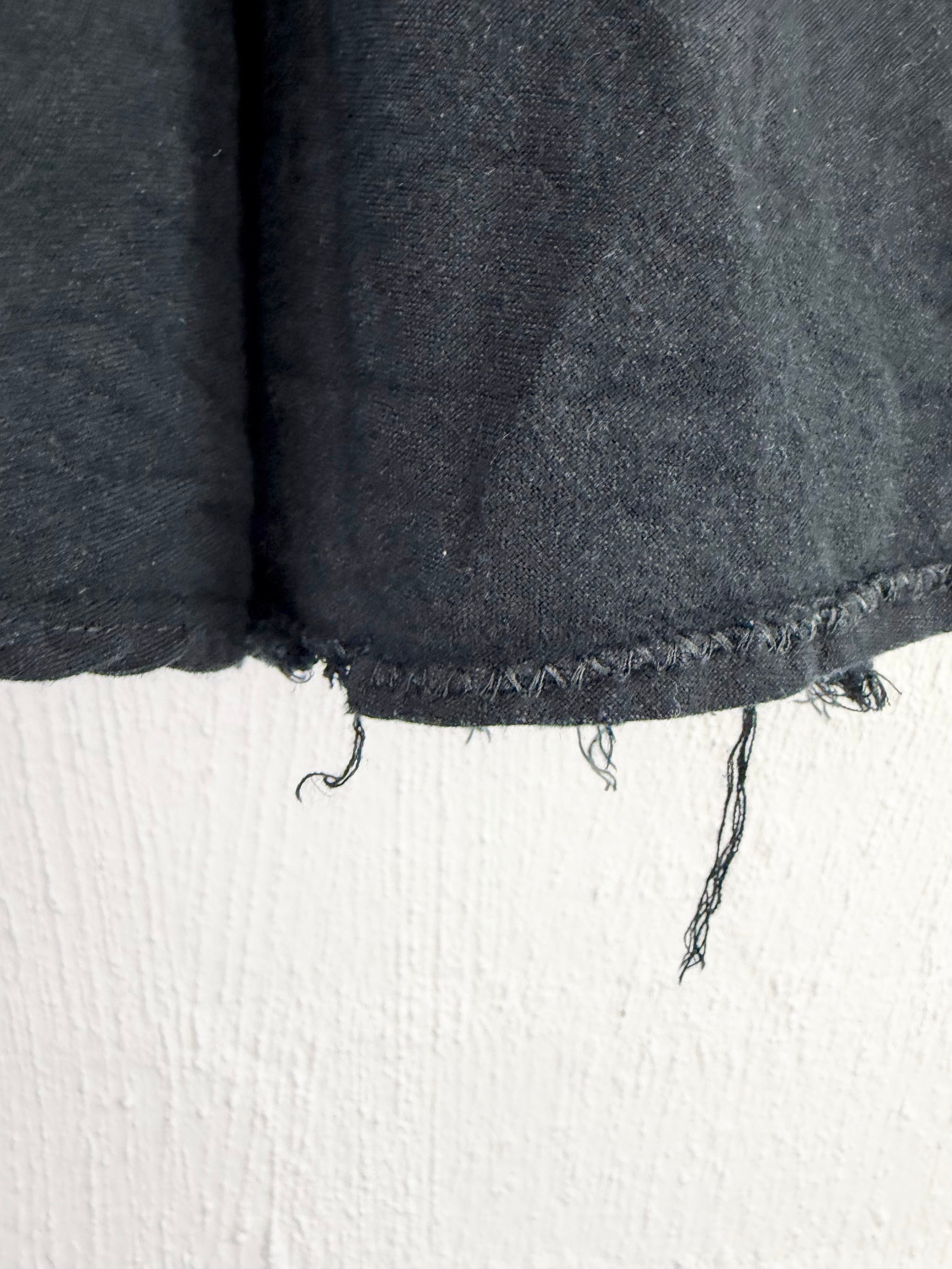 Fool Black Linen Blend Frill Skirt - AU8
