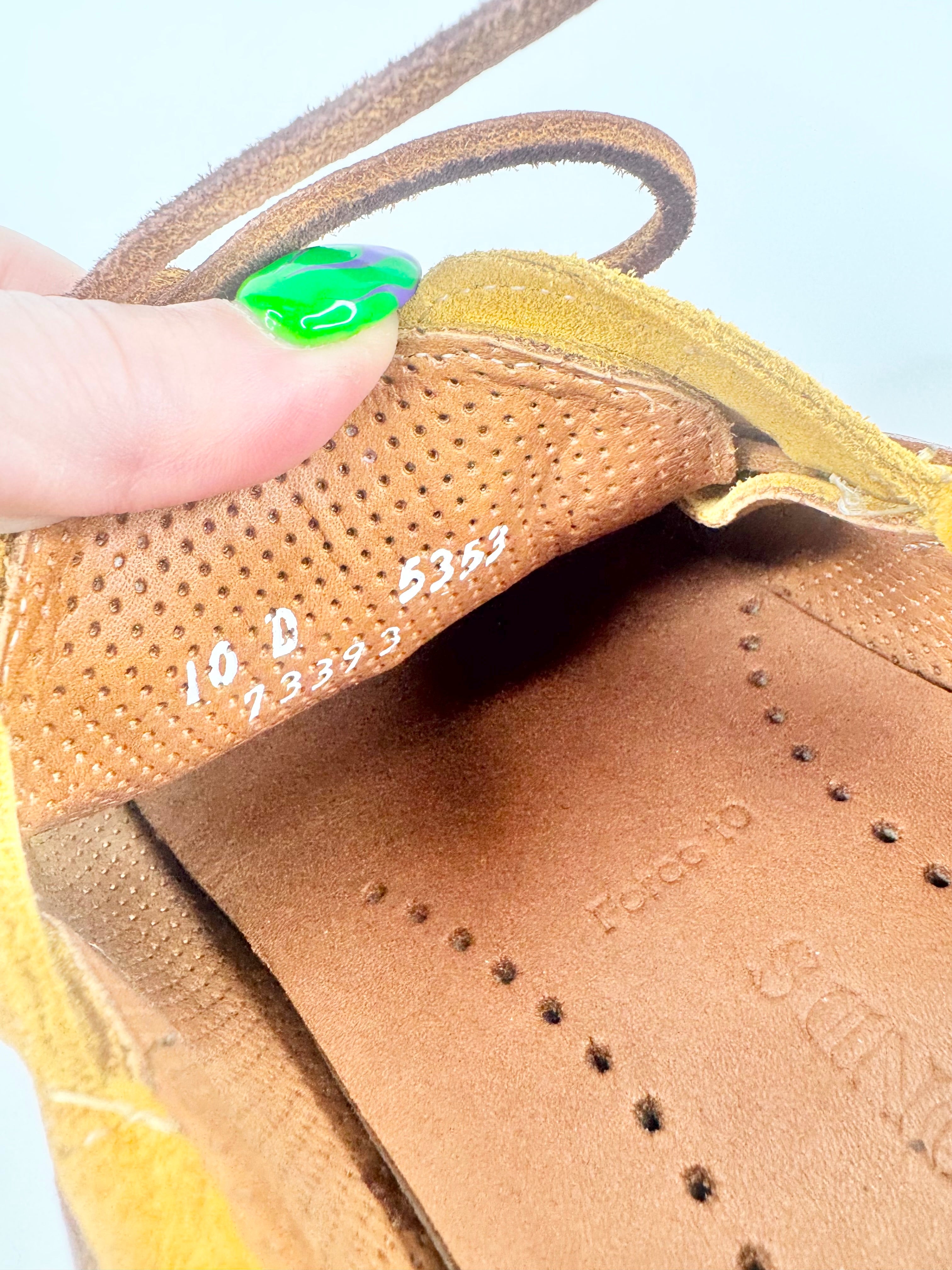 Allan Edmonds Autumnal Leaf Yellow Suede Boat Shoes - US10