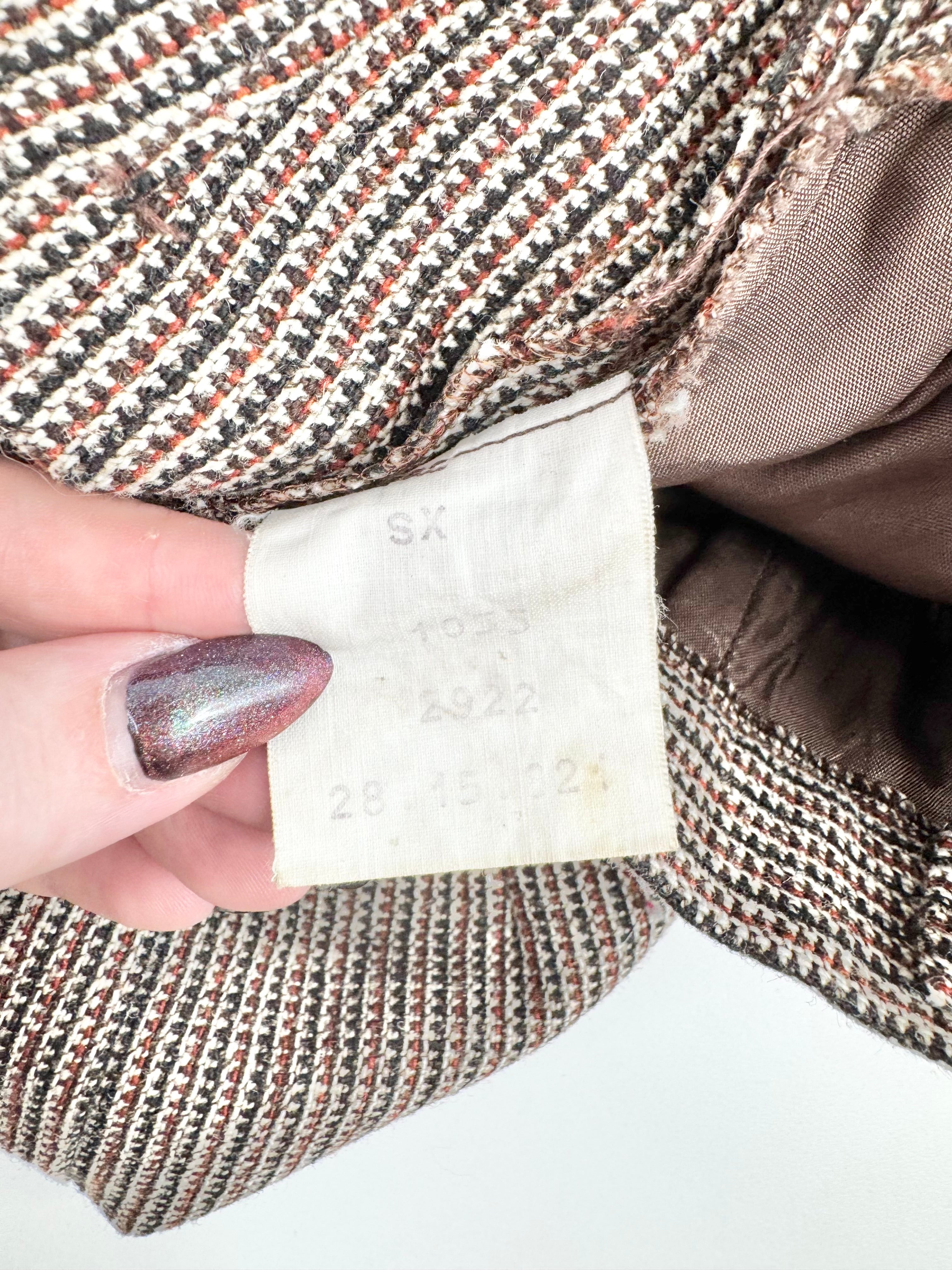 Merivale Australia Brown Checked Front Pleat Skirt - AU6/8