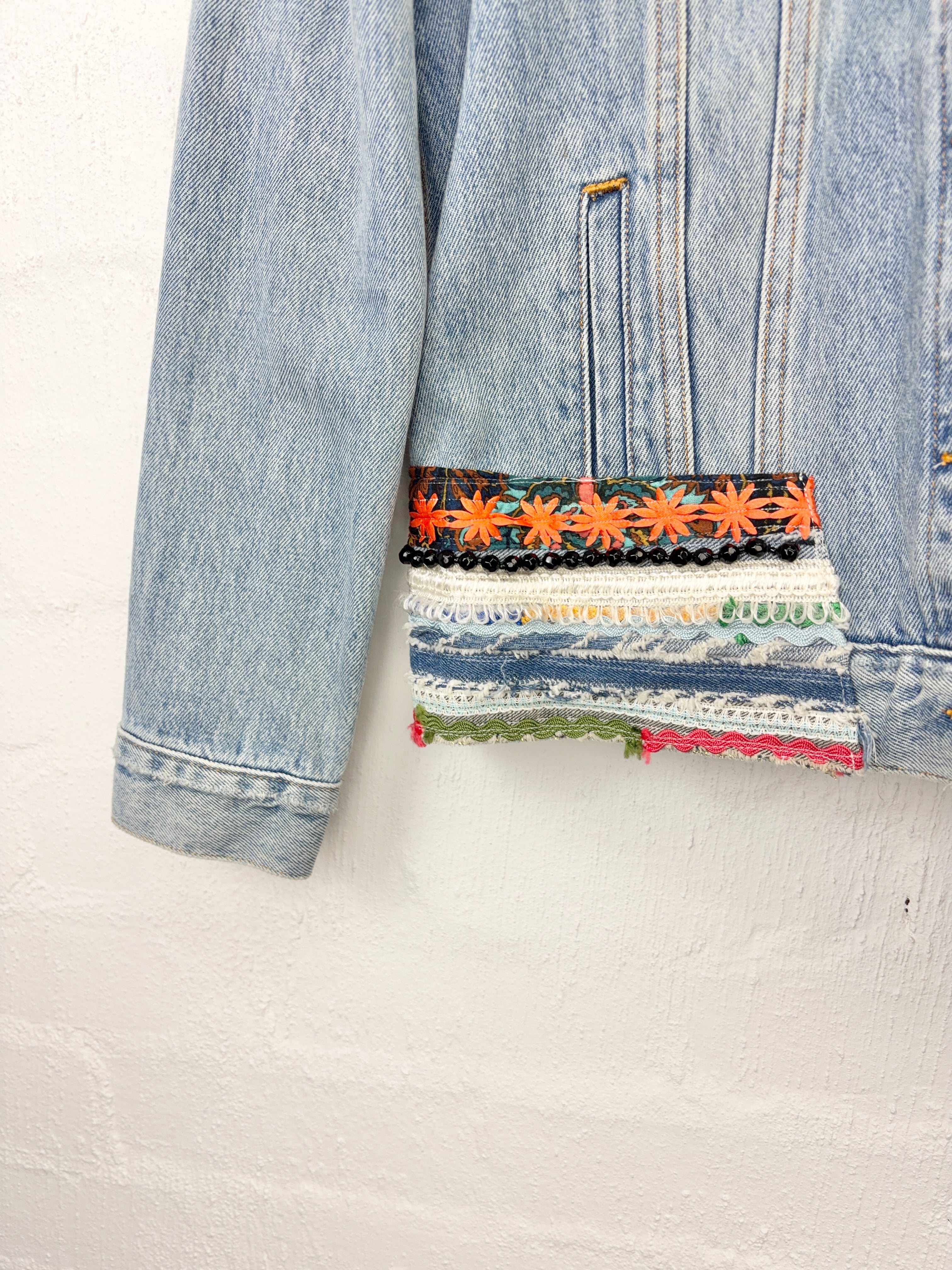 Vintage Customised Levi Strauss & Co Denim Applique Jacket - AU12