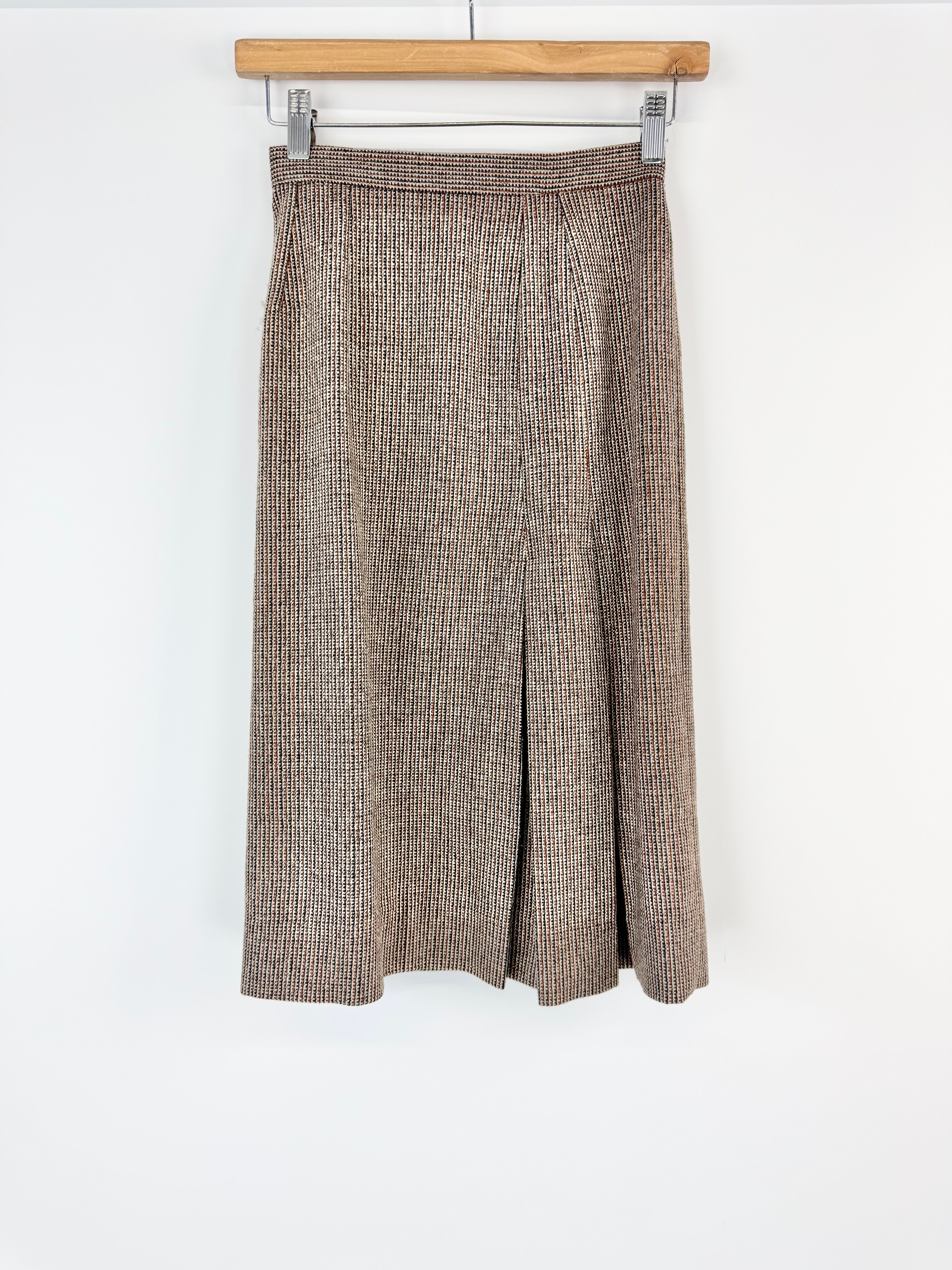 Merivale Australia Brown Checked Front Pleat Skirt - AU6/8
