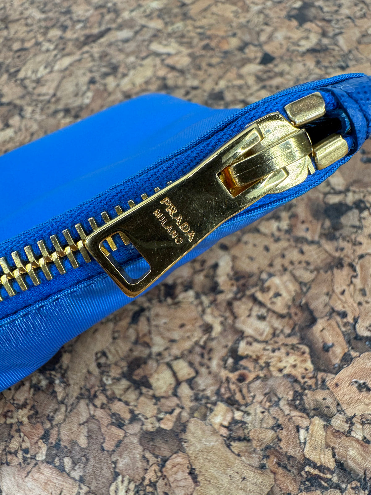 Prada Azzurro Nylon Wristlet