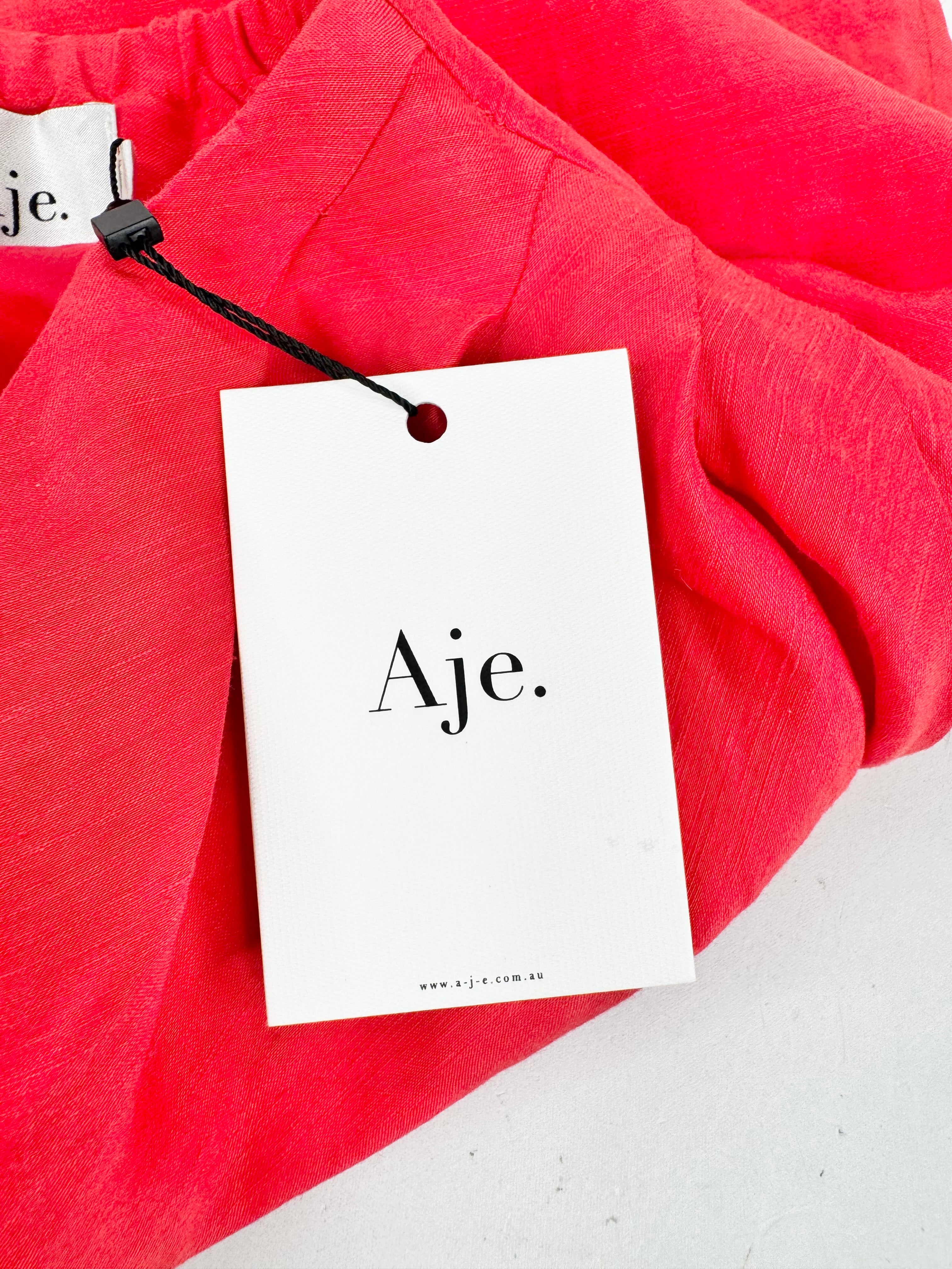 Aje 'Kinship' Bright Red Draped Mini Skirt NWT - AU6
