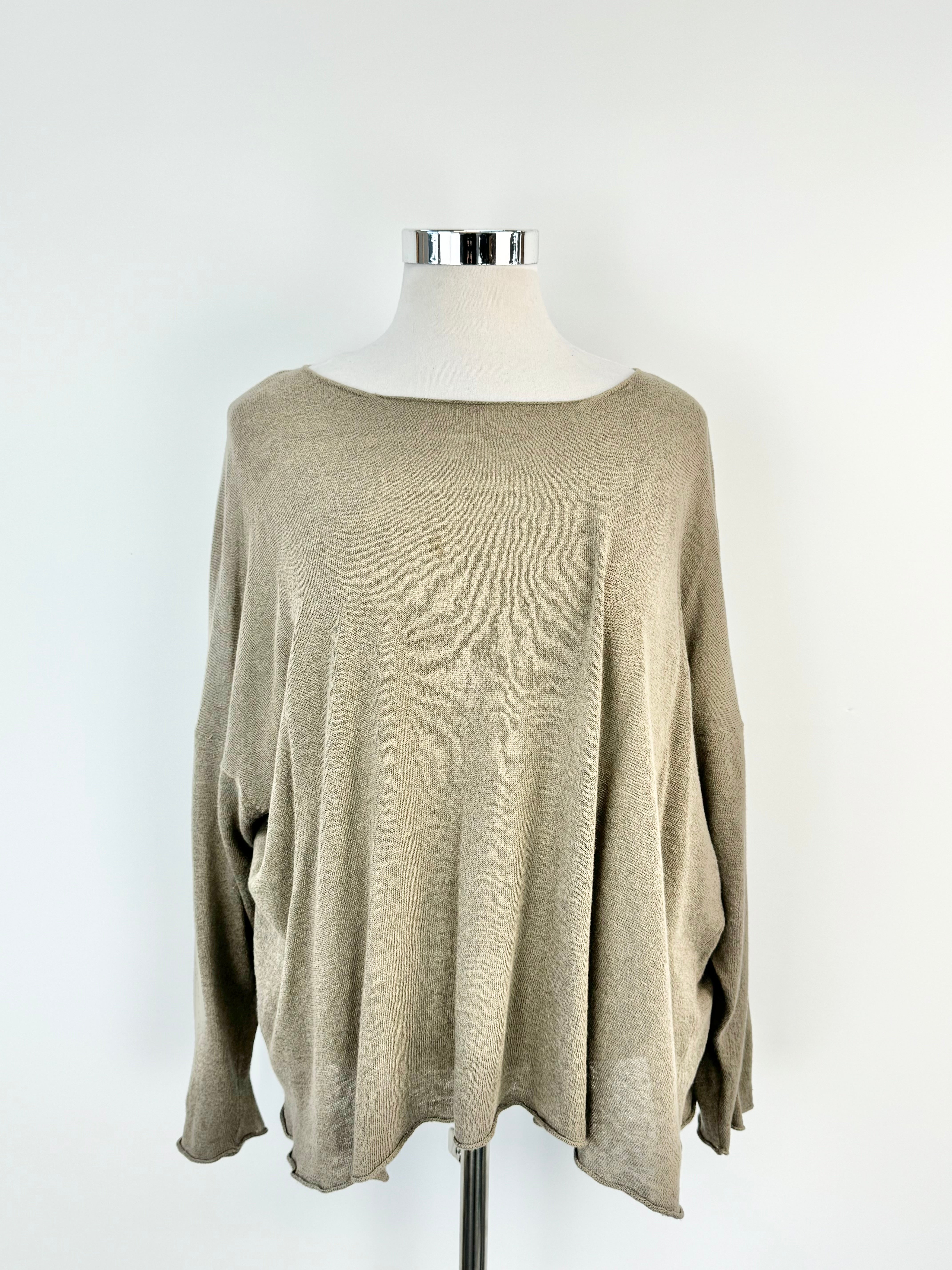 Eskander Tawny Linen & Cotton Relaxed Fit Long Top - AU10