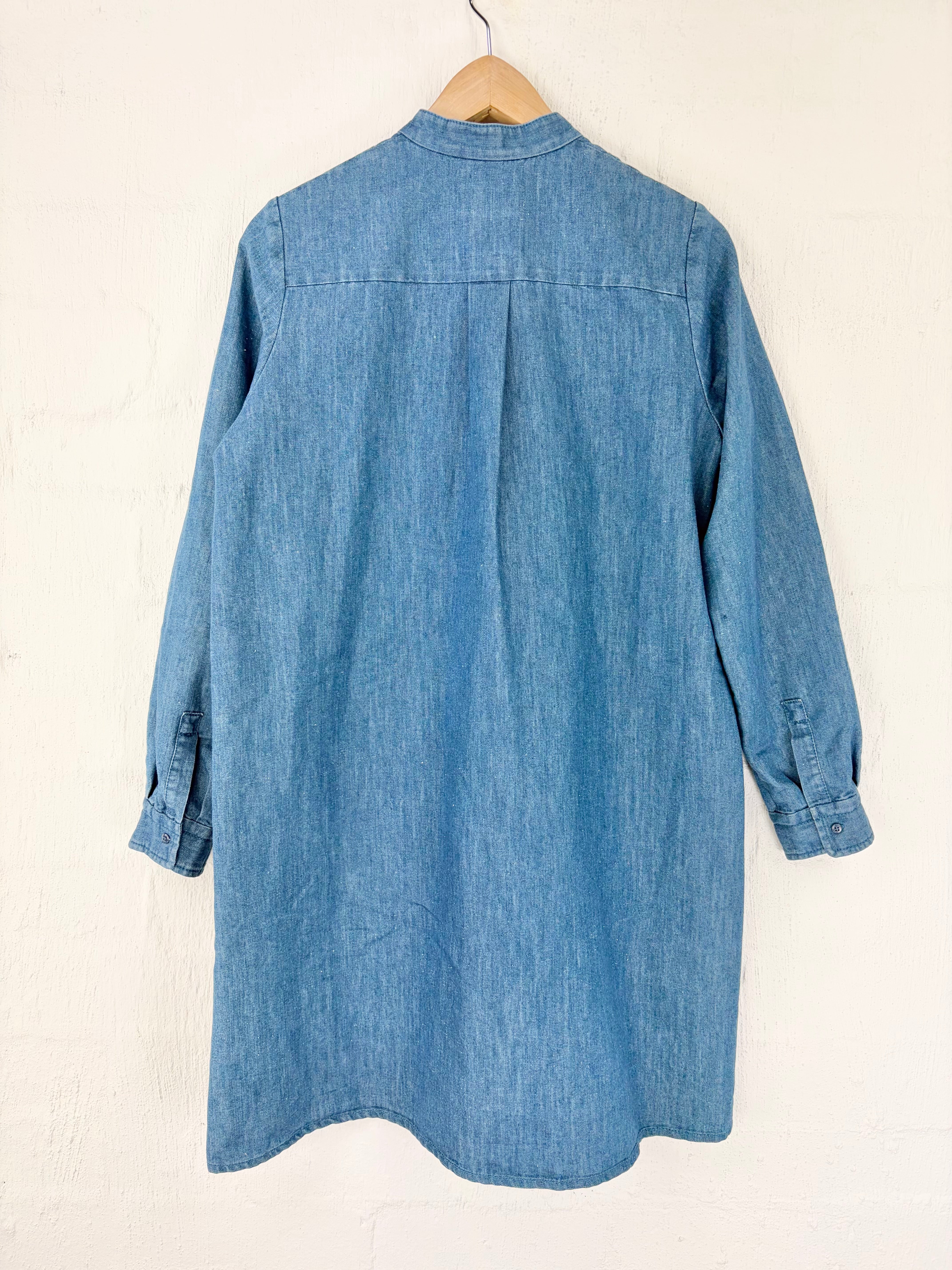 A.P.C Blue Cotton Smock Dress - AU10