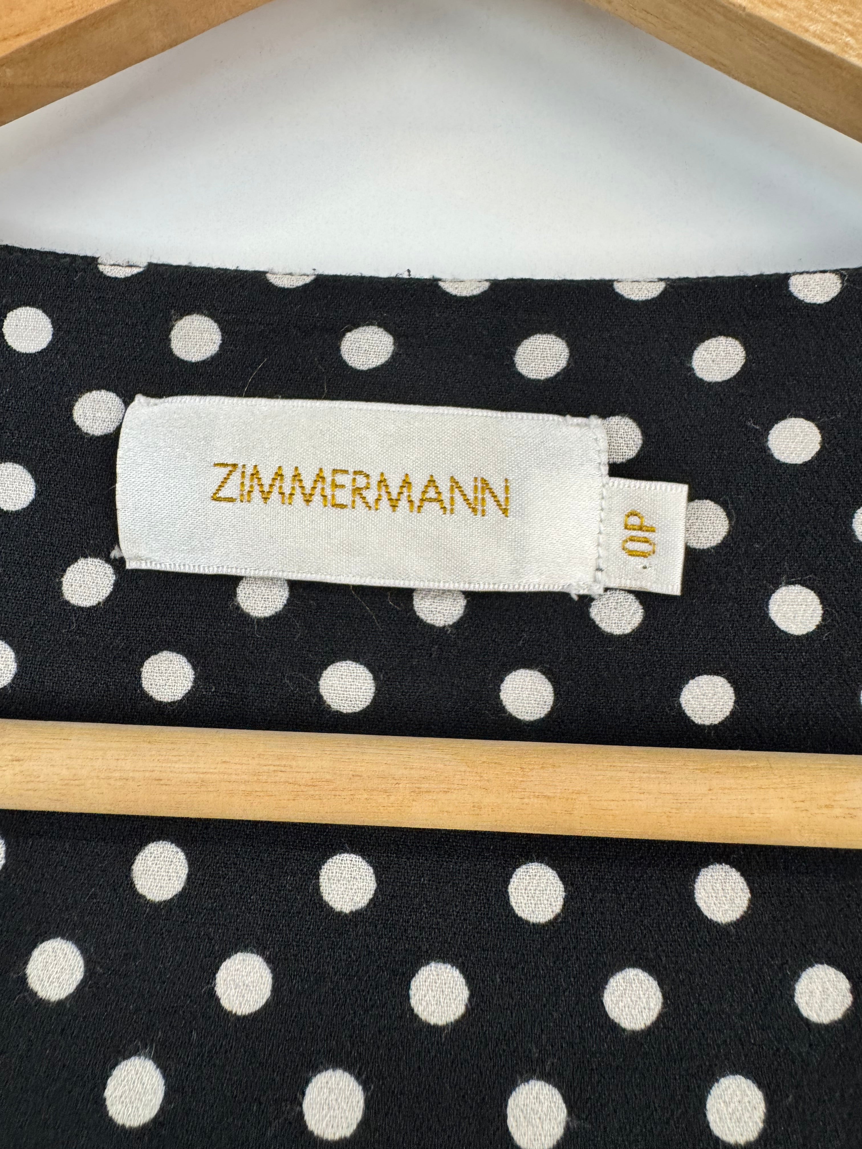 Zimmerman Black & White Polka Dot Wrap Top - AU8