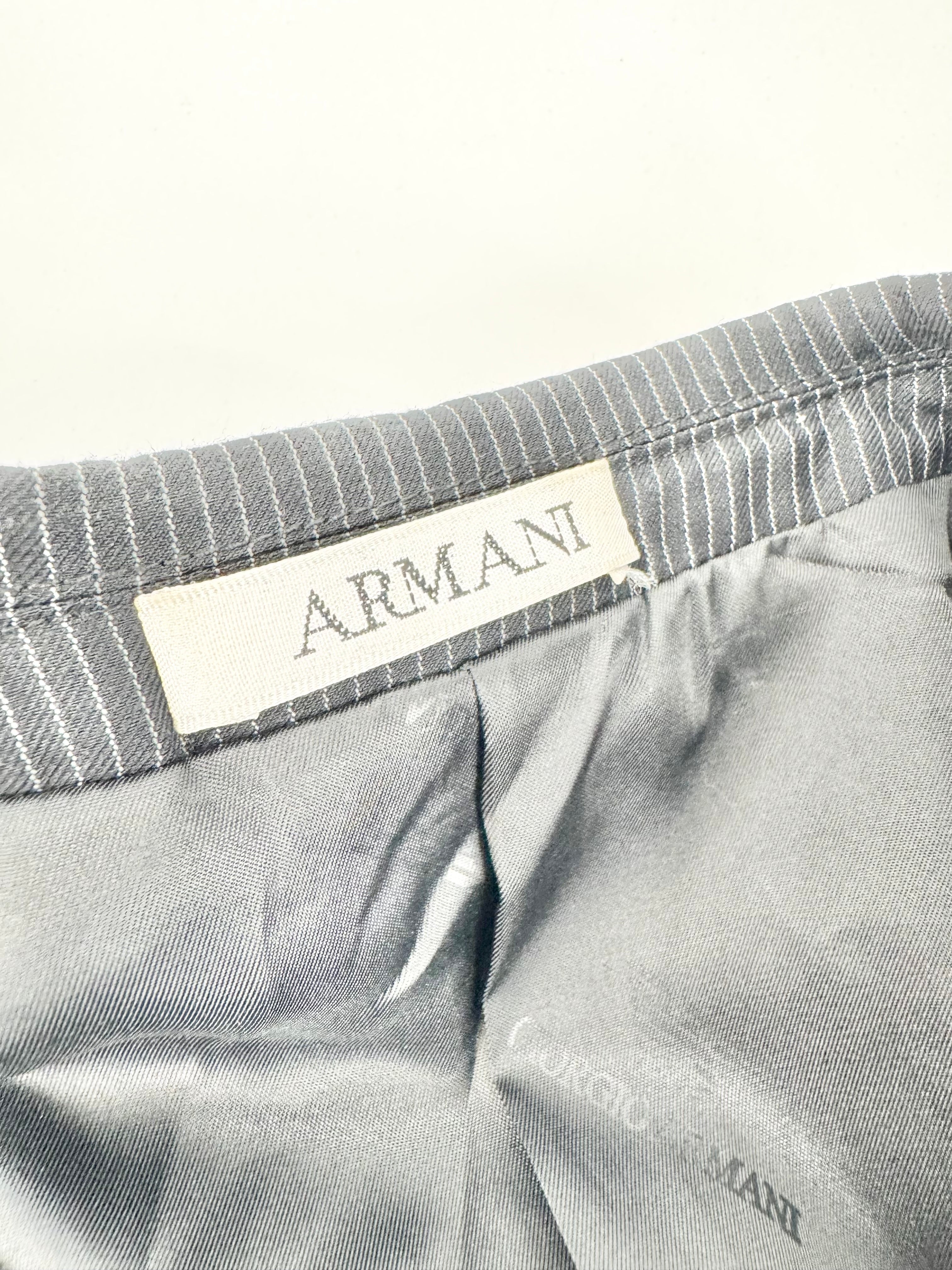 Giorgio Armani Blue Pinstriped Suit - 46 & 30