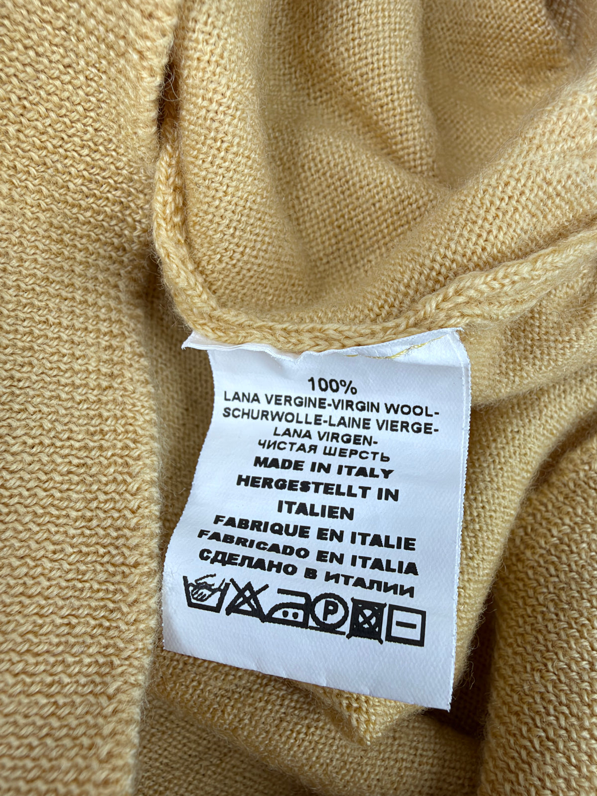 Gransasso Butter Yellow Wool Jumper - M