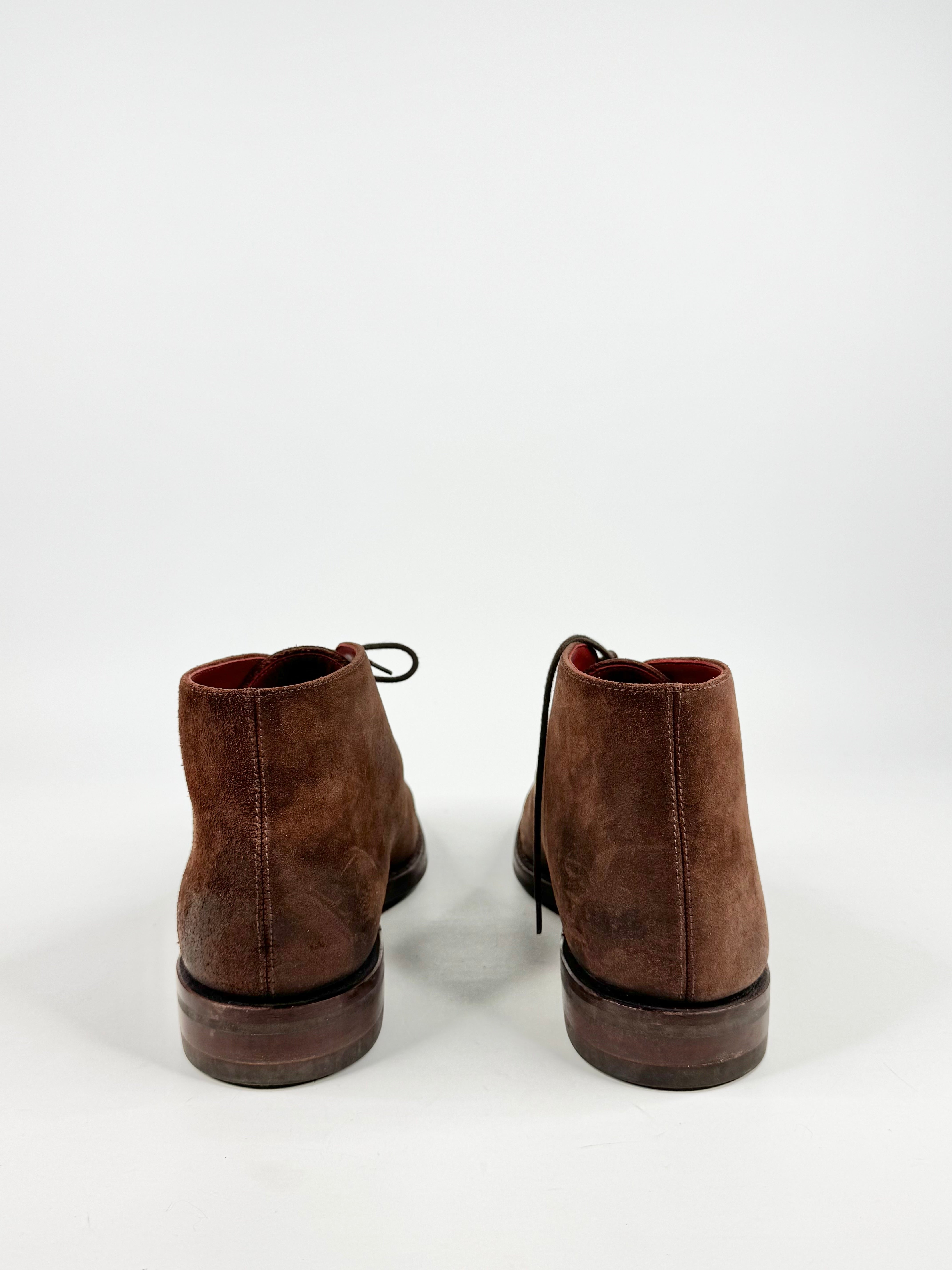 Design Loake Brown Suede Lace Up Boots - EU43