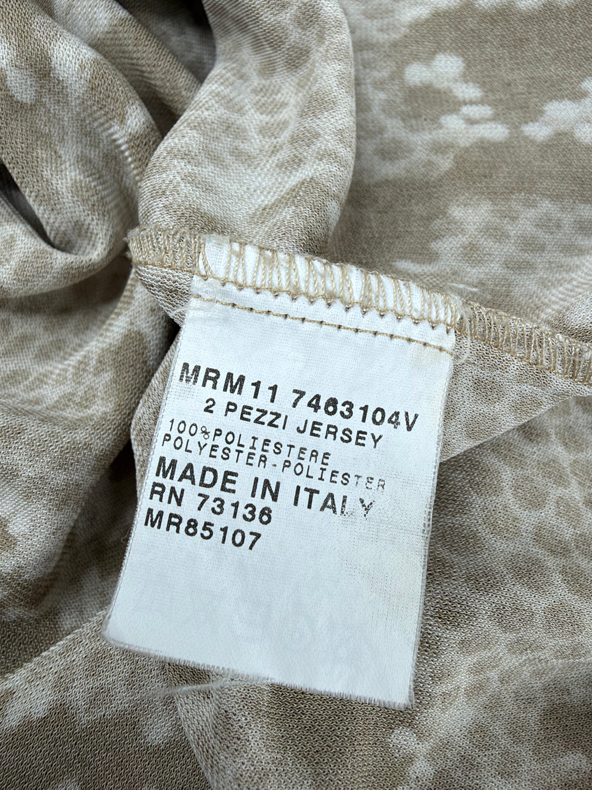 Marina Rinaldi Persona Le Maglie Beige Snakeskin Patterned Zippered Top - AU12/14