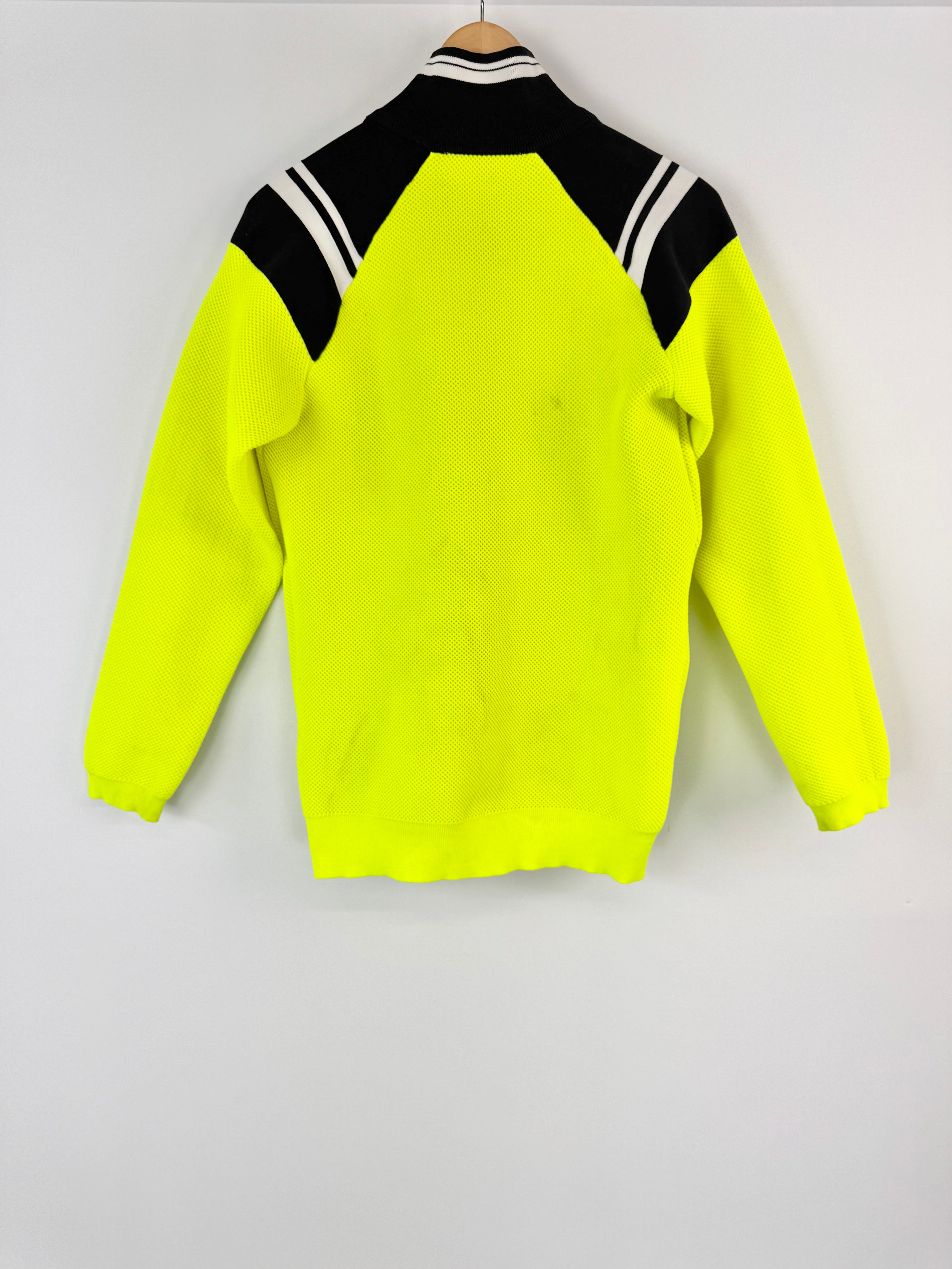 Onitsuka Tiger Flurecent Lime Green Zippered Jacket - Size M