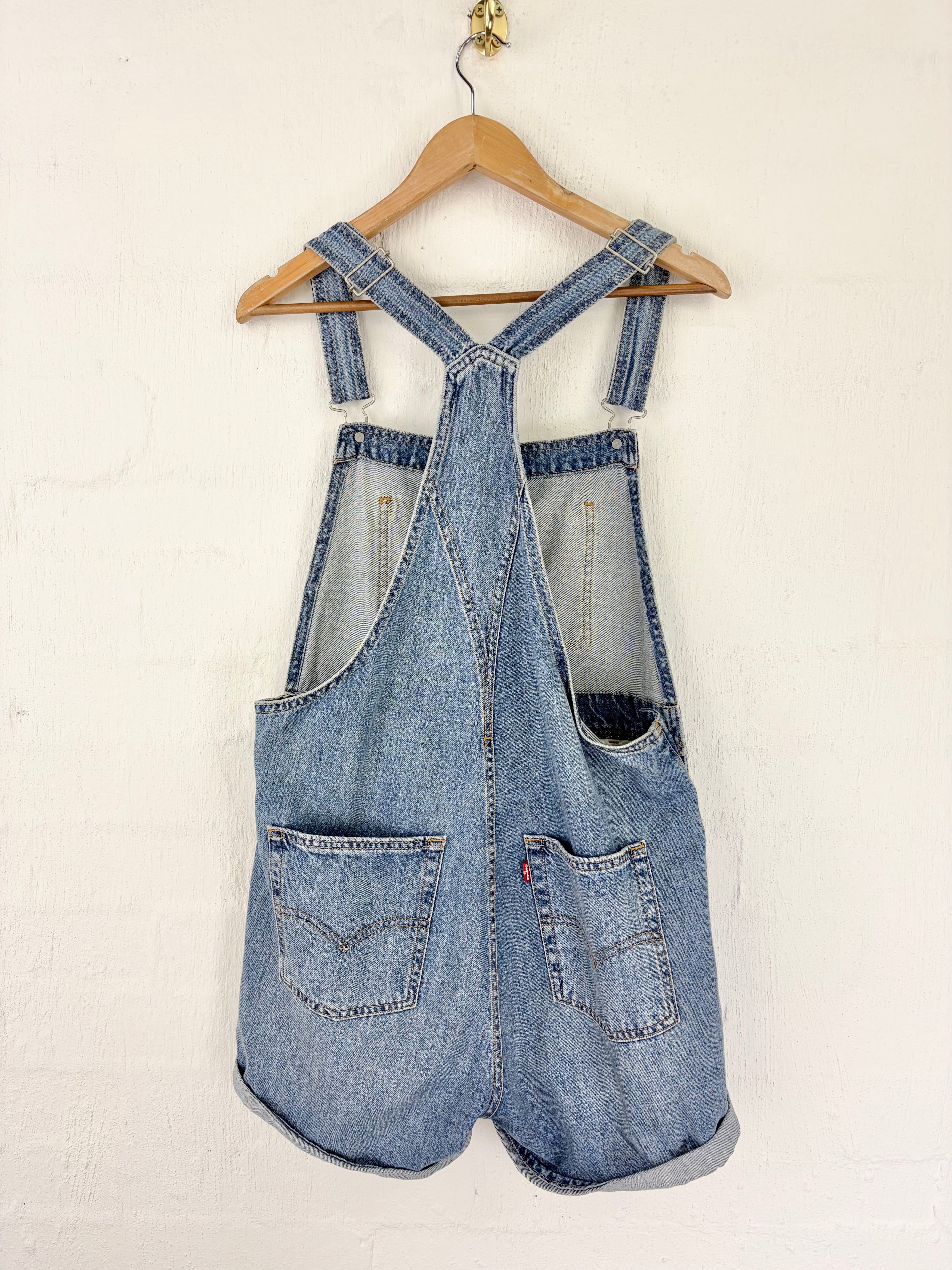 Levi Strauss Co Blue Denim Short Overalls - AU10