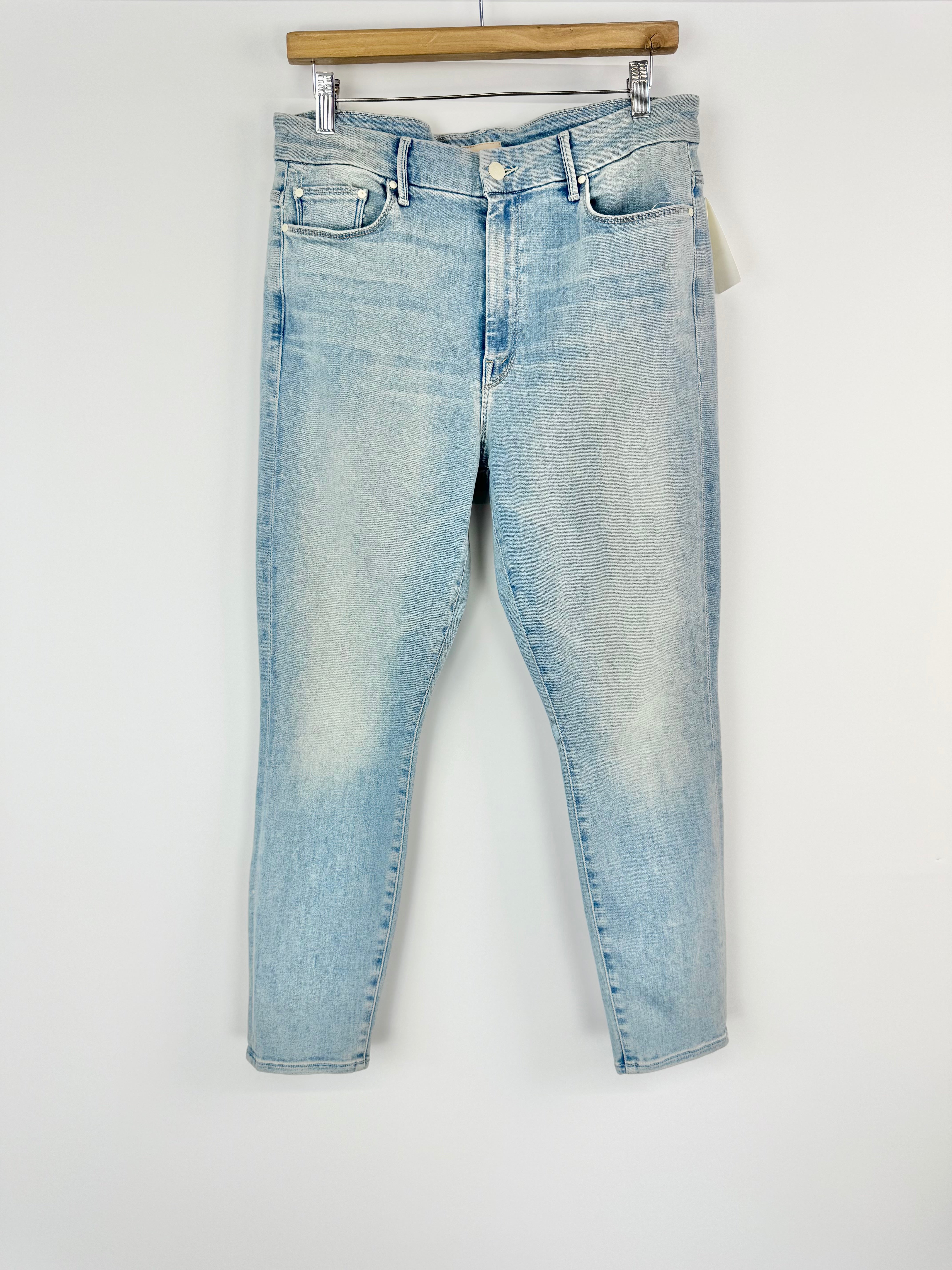 Mother Light Blue 'Looker Sunday Wash' High Waisted Jeans NWT - Size 32