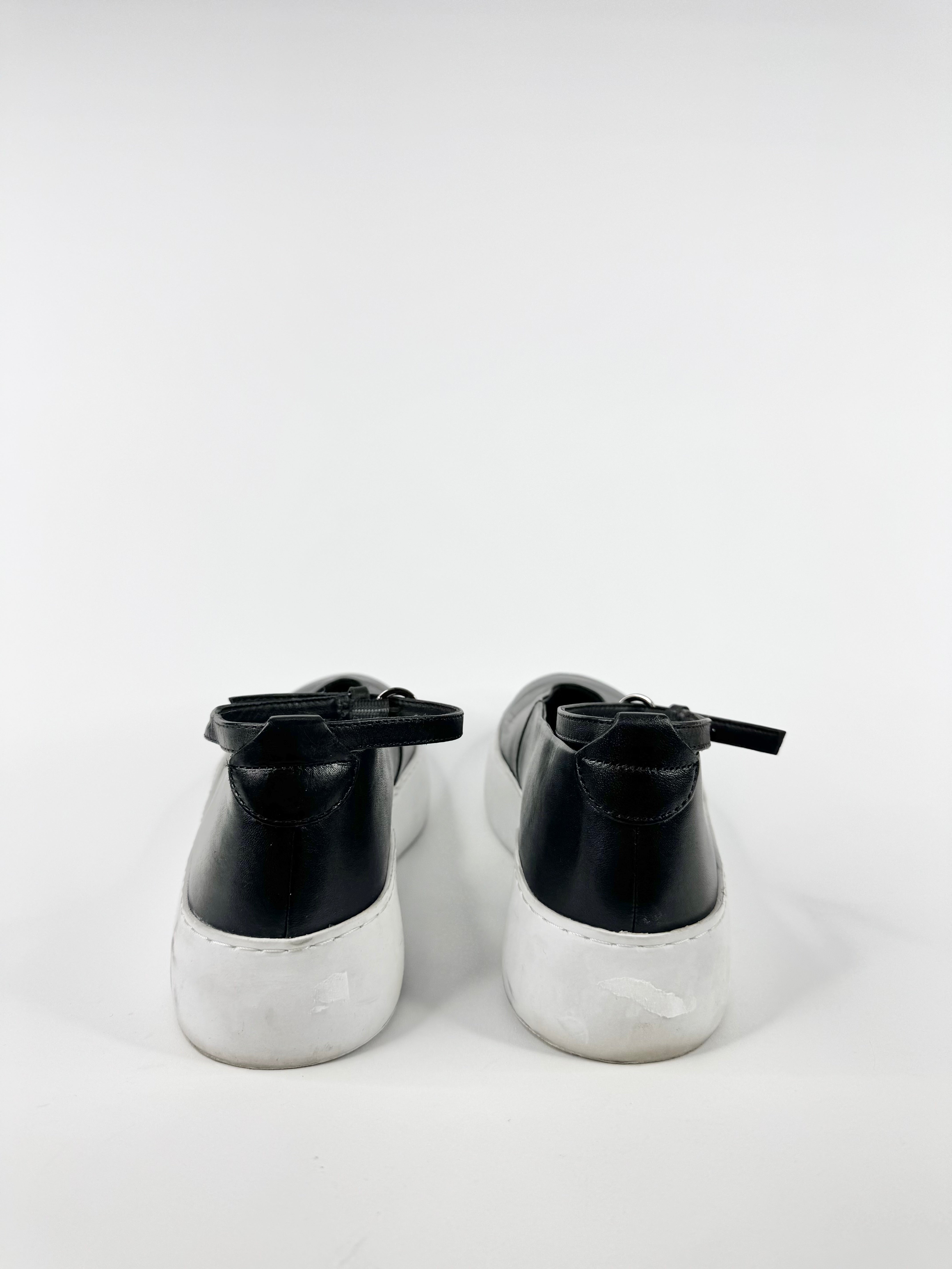 Elk Black & White Platform Mary Janes - EU41