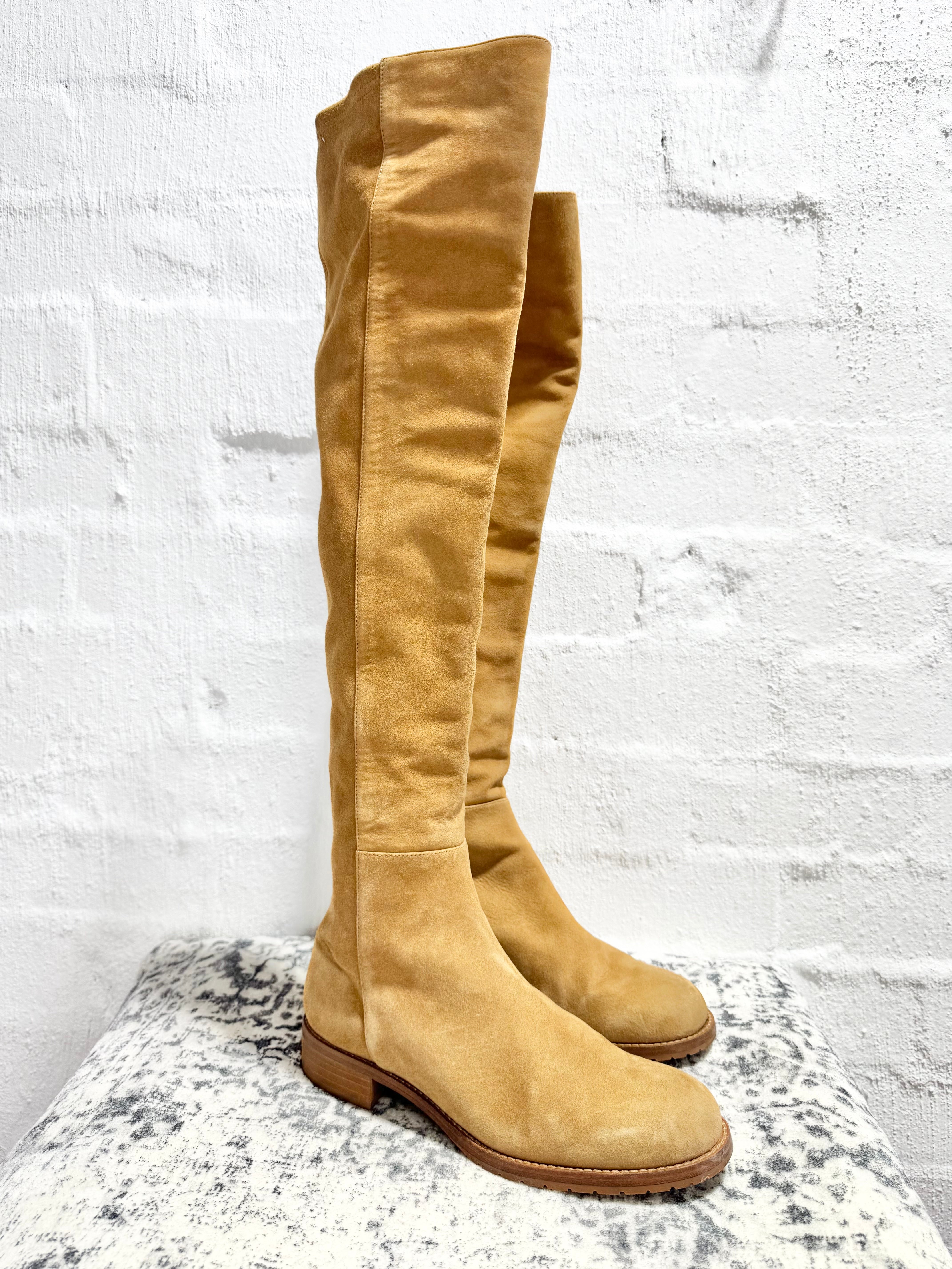 Husk Cognac 'Soho' Thigh High Boots - EU38