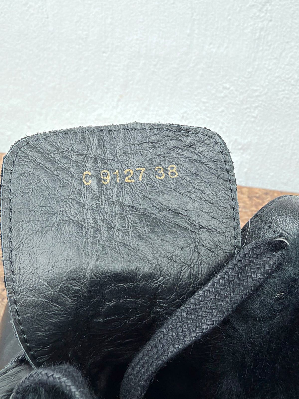 Wonders Black Fleece Lined Boots - EU38