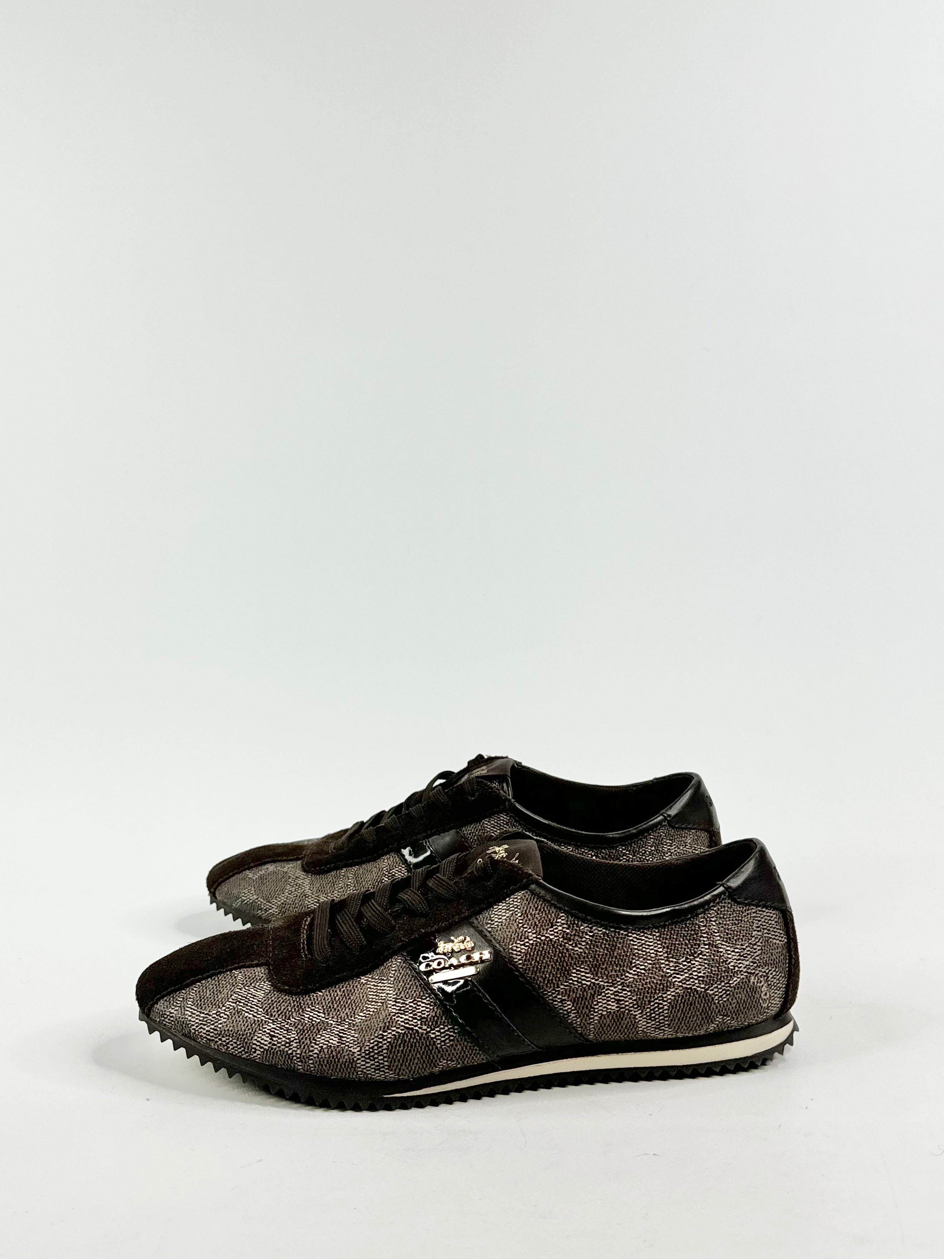 Coach Brown Pattern Casual Sneakers - EU38