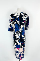 S'Max Mara Bold Floral Pattern Shift Dress - AU8/10