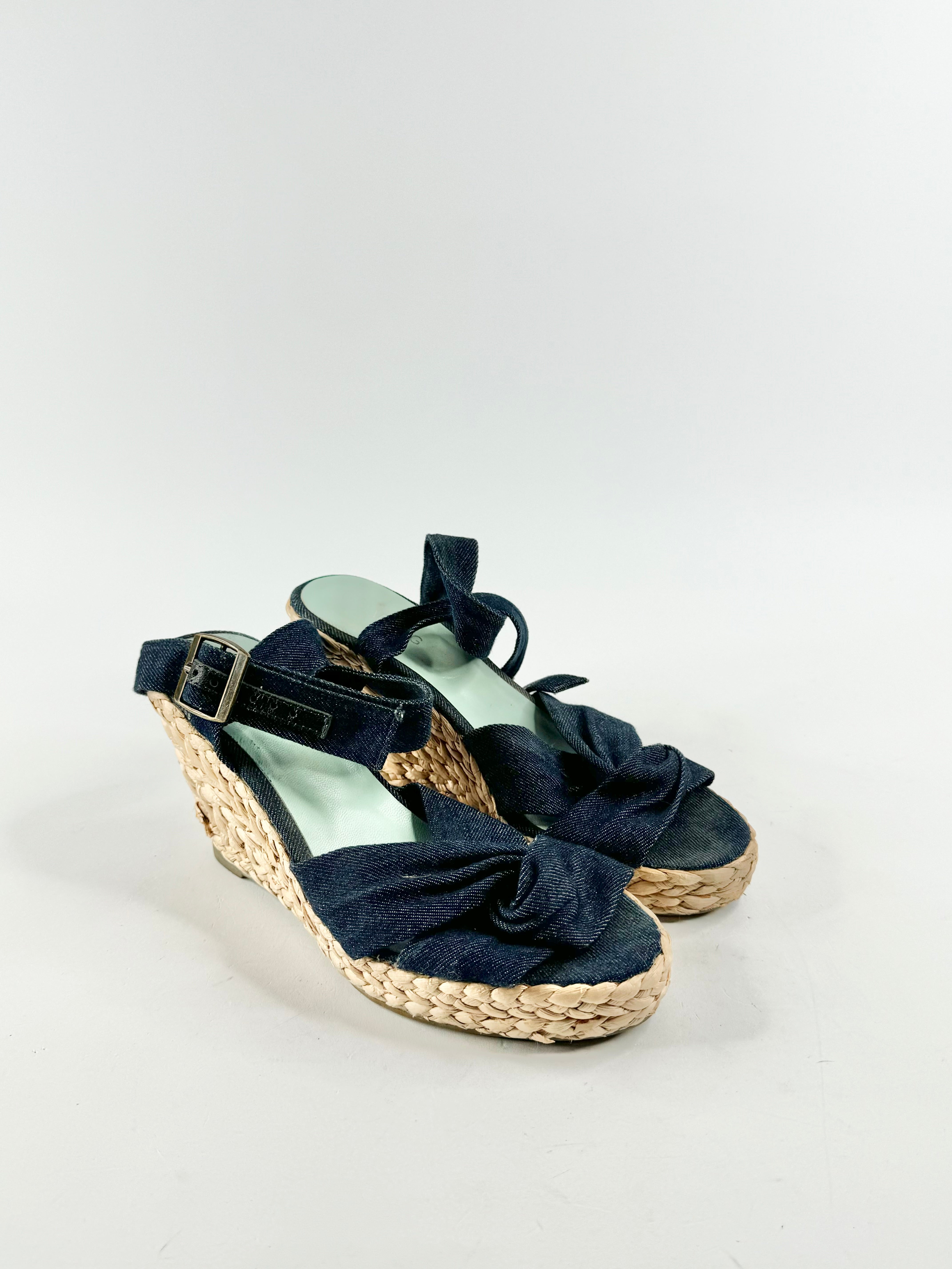Sambag Denim Espadrille Wedges - EU38