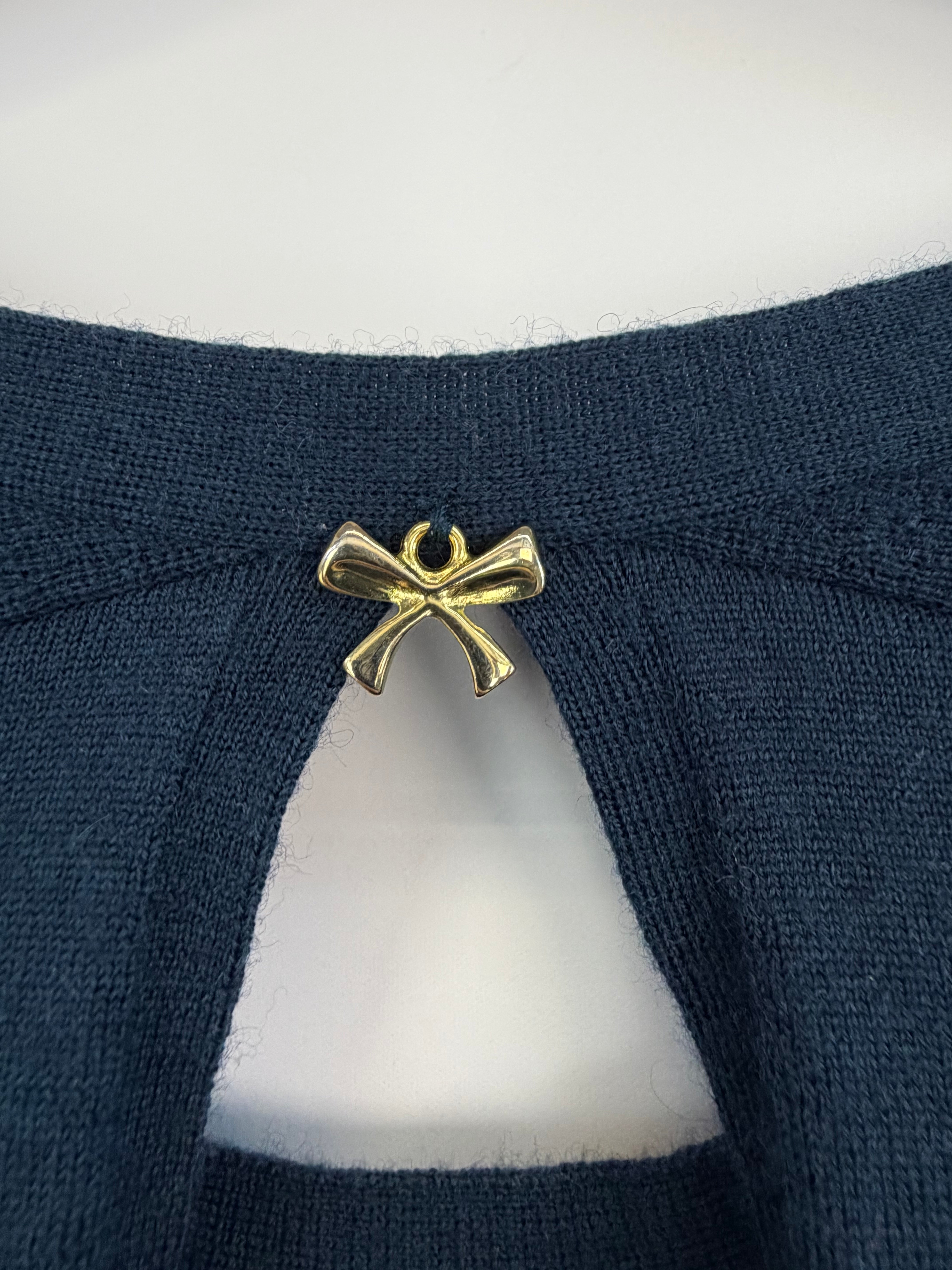 Herringbone Prussian Blue Knit - AU10