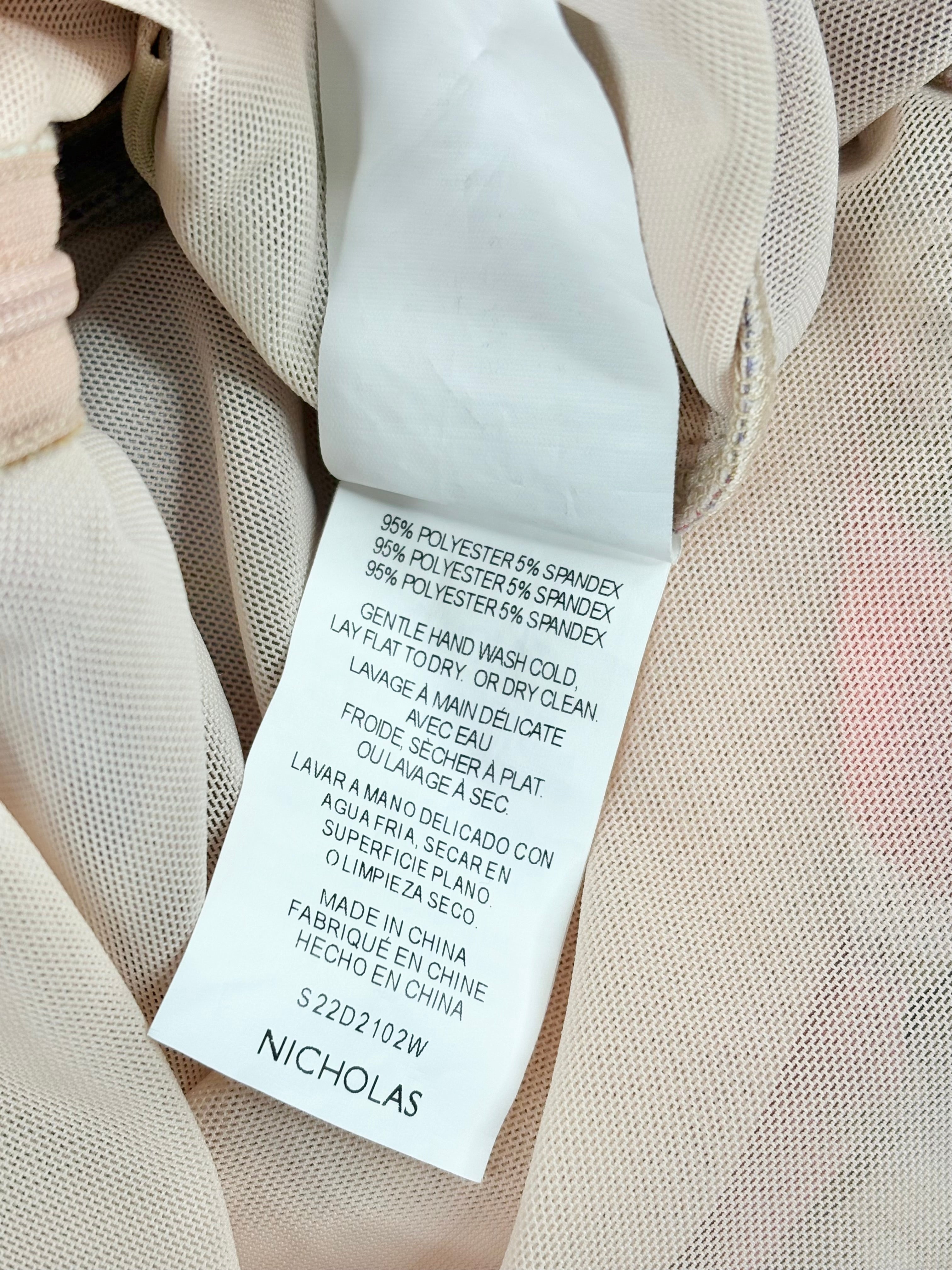 Nicholas Abstract Floral 'Maeve' Halter Midi Dress - AU10