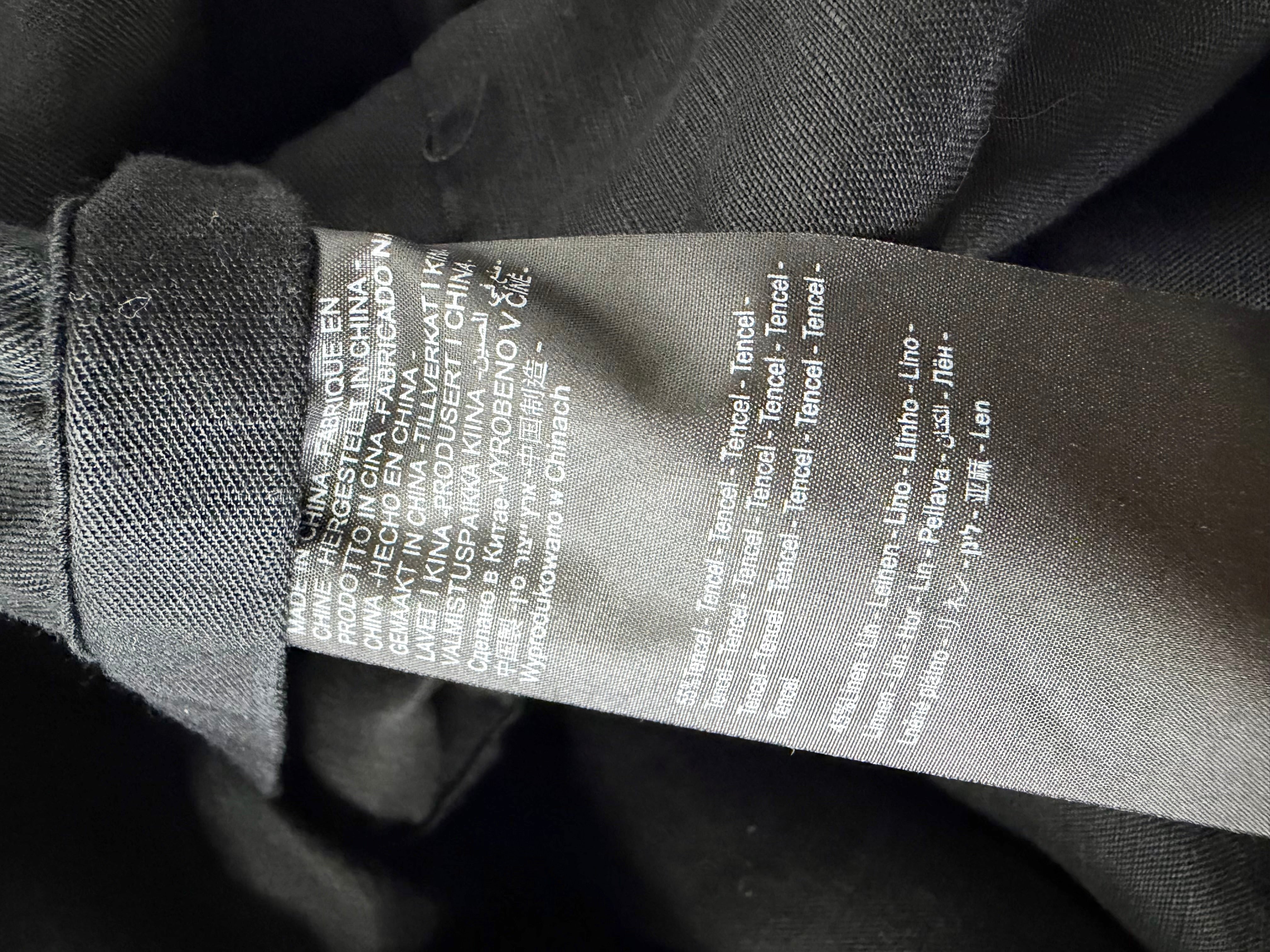 Neuw Black Tencel & Linen Blend Boxy Fit Coat - AU12/14