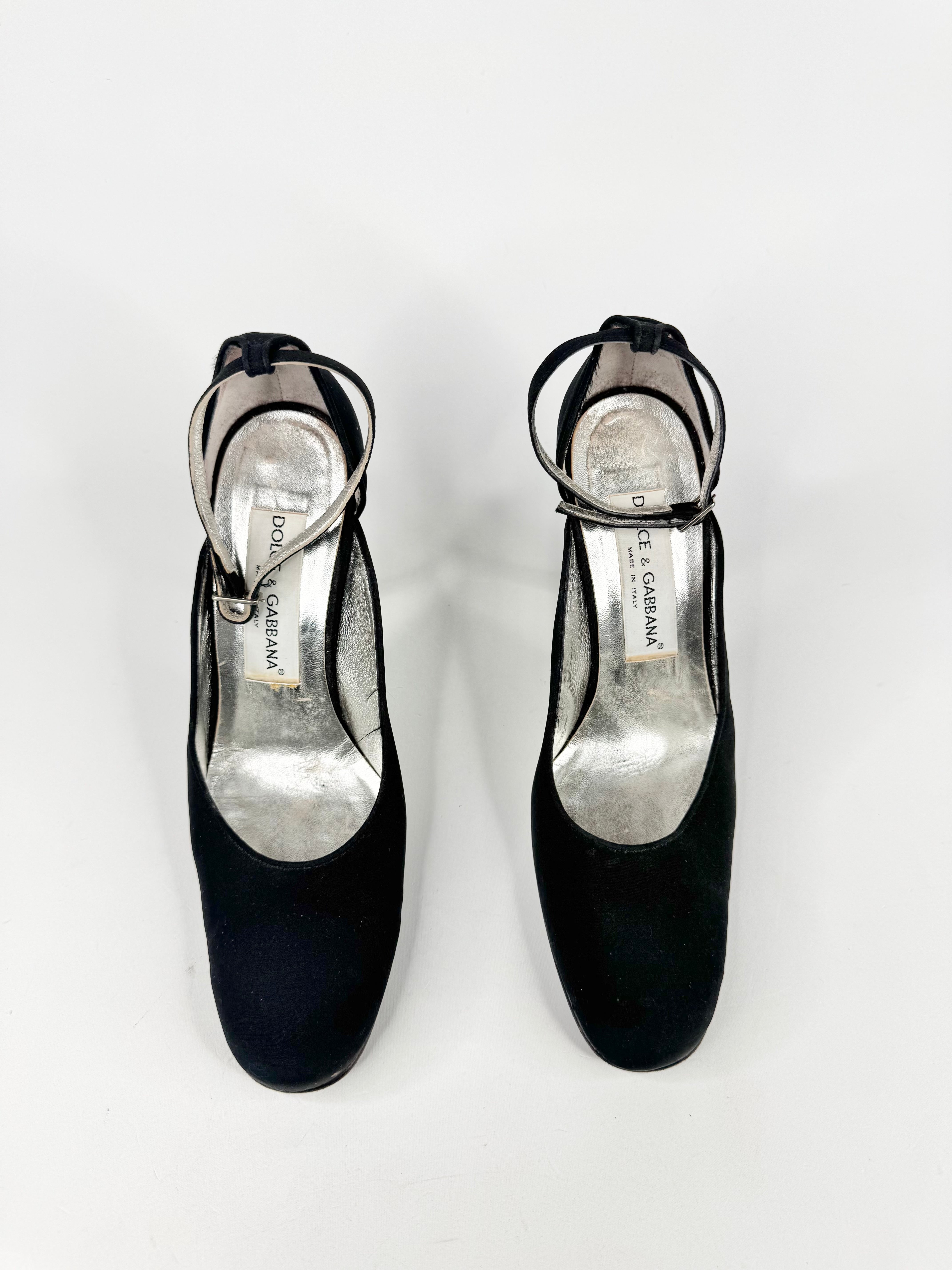 Vintage Dolce & Gabbana Rounded Toe Flared Heels - EU37