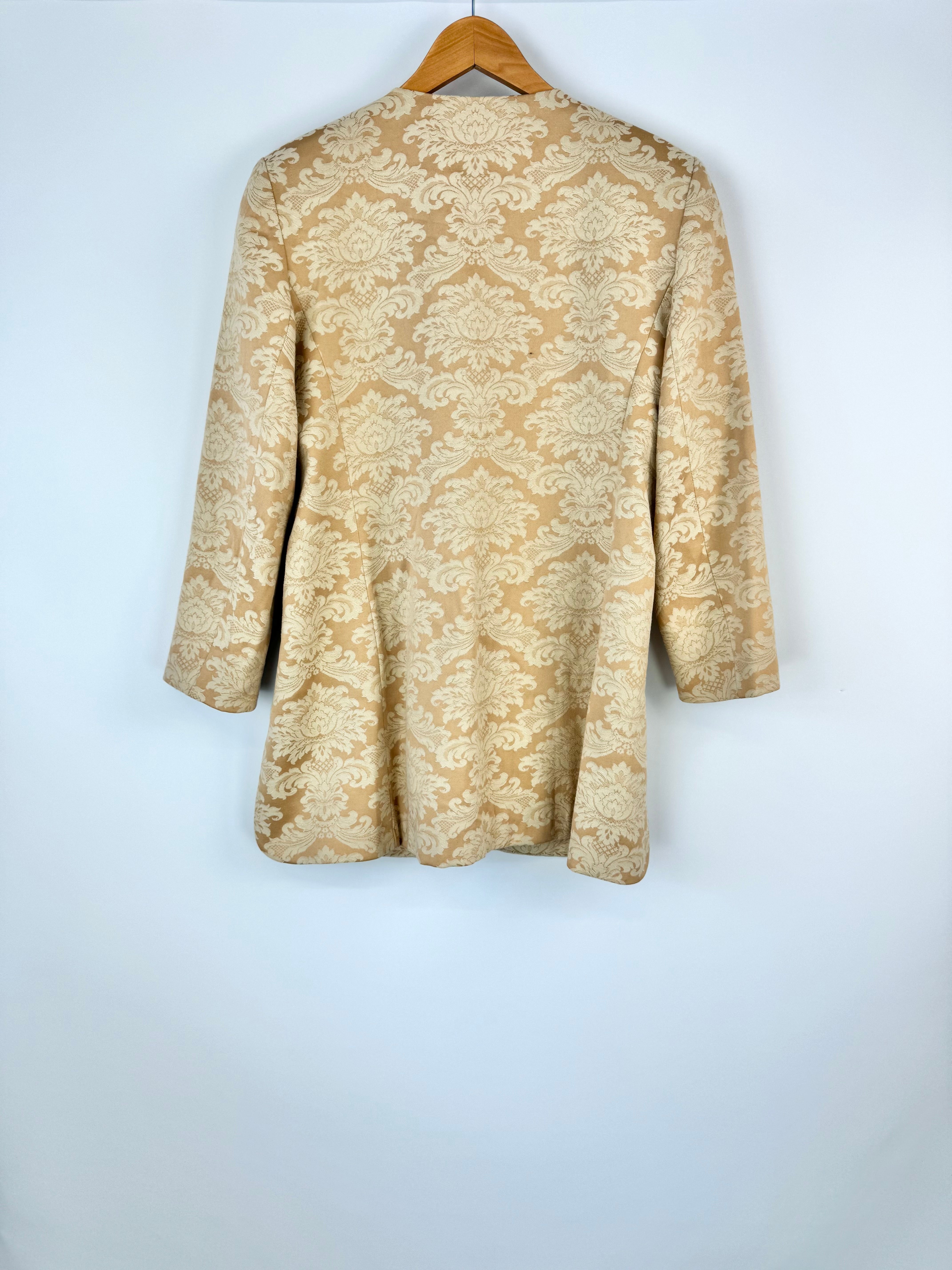 Carla Zampatti Gold Jacquard Coat - AU12