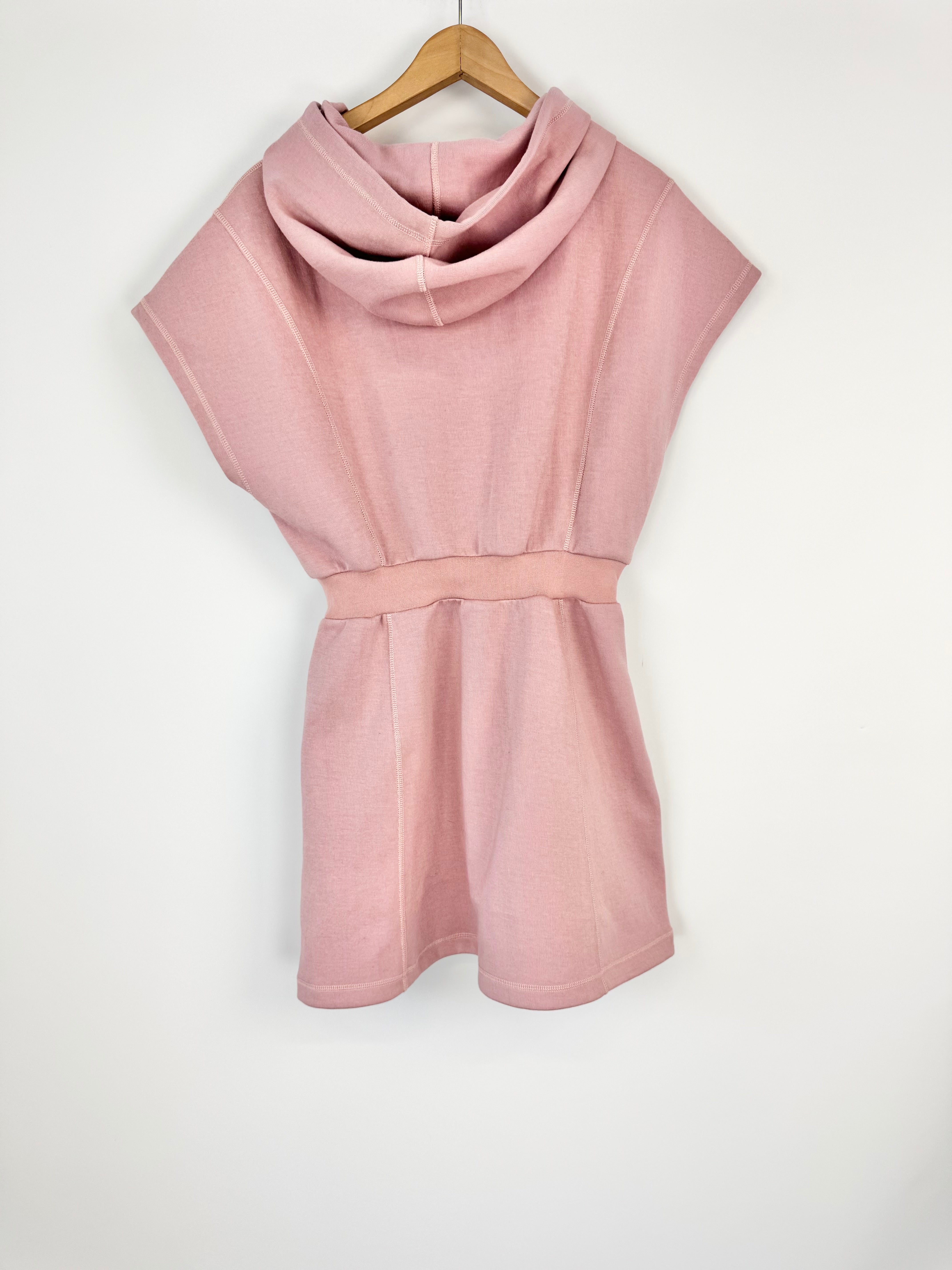 Laurence & Chico Musk Pink Hooded Long Sleeve Mini Dress - AU10