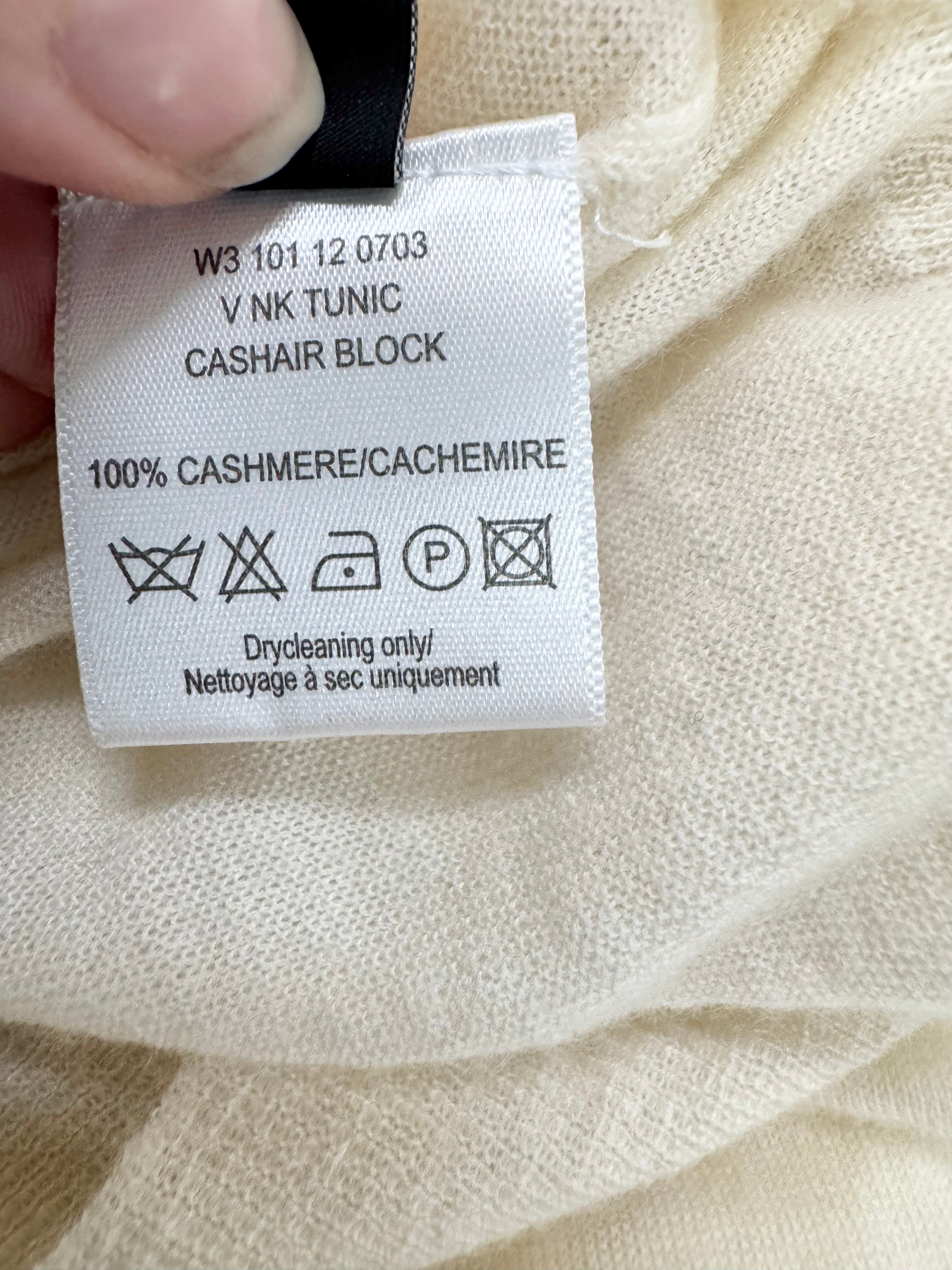 Joseph Cream & Black Trim Cashmere V-Neck Tunic - AU12